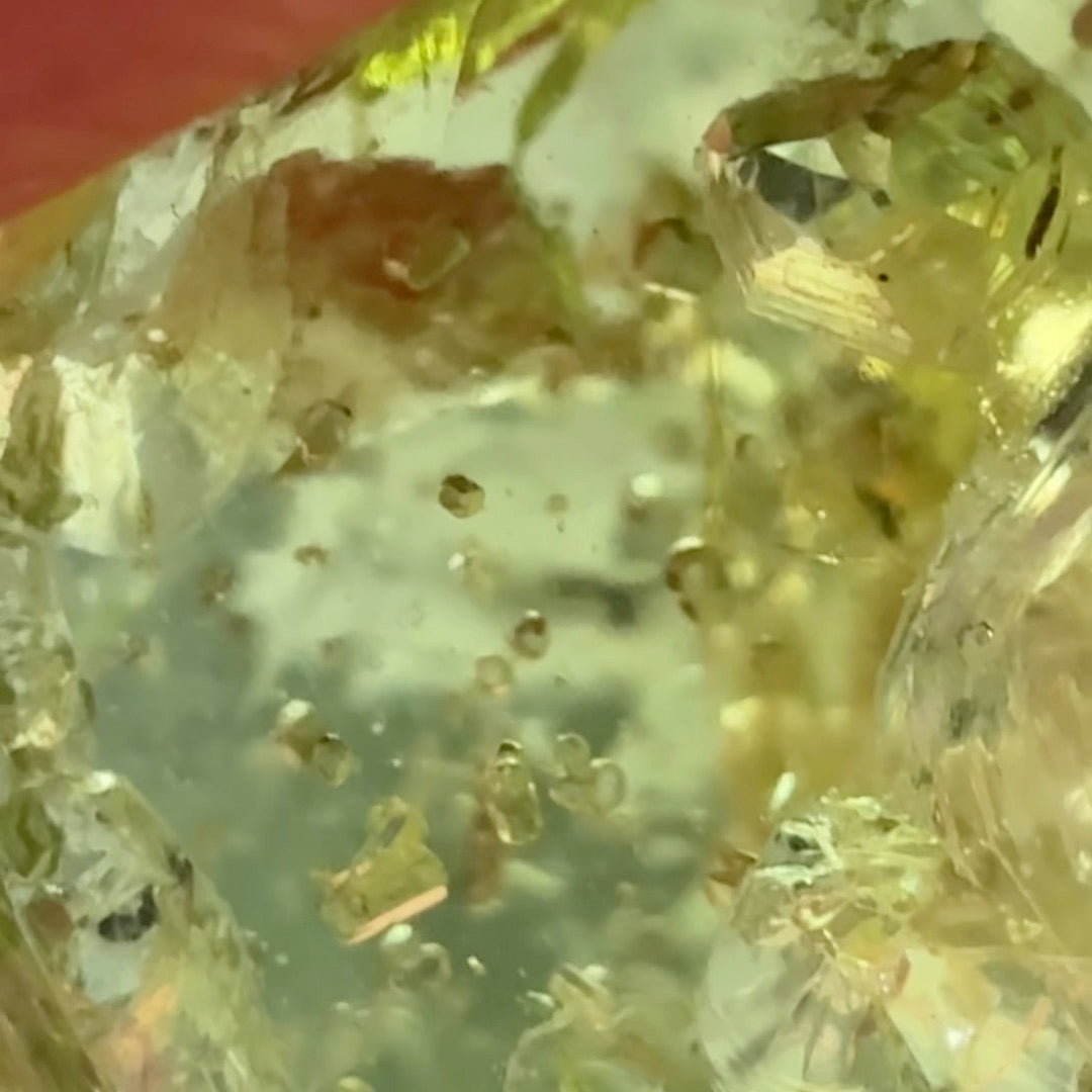 Tourmaline Crystal, 9.58ct, Laletema, Untreated Unheated, heavily included but great as a specimen, you must see the video of the inclusions zoomed in