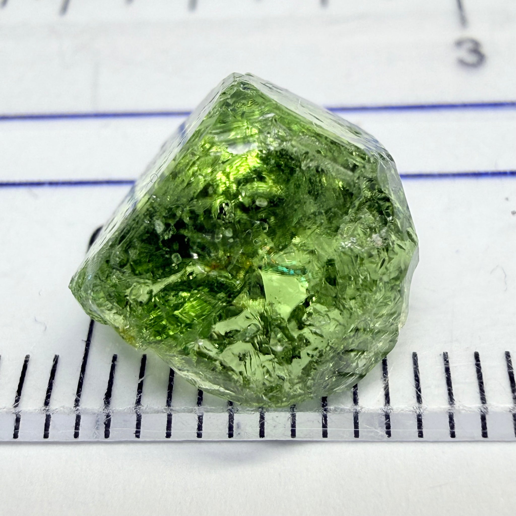 Tourmaline Crystal, 5.61ct, Laletema, Untreated Unheated, heavily included but great as a specimen, incredible etching triangulation