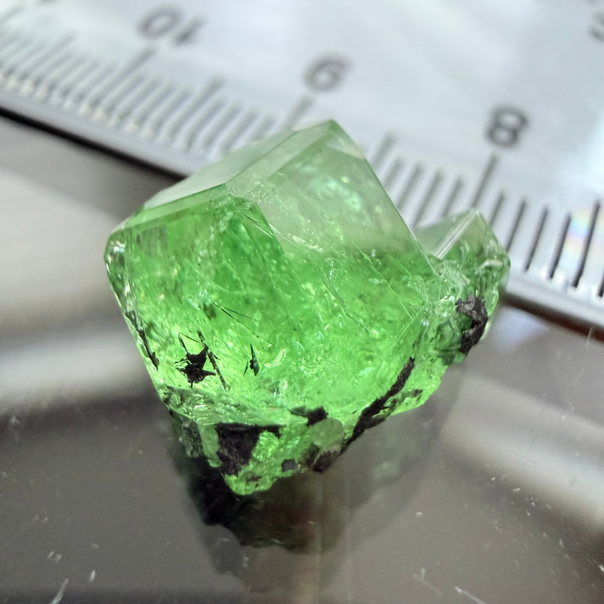 Merelani Mint Garnet Crystal, 9.54ct, Tanzania, Untreated Unheated