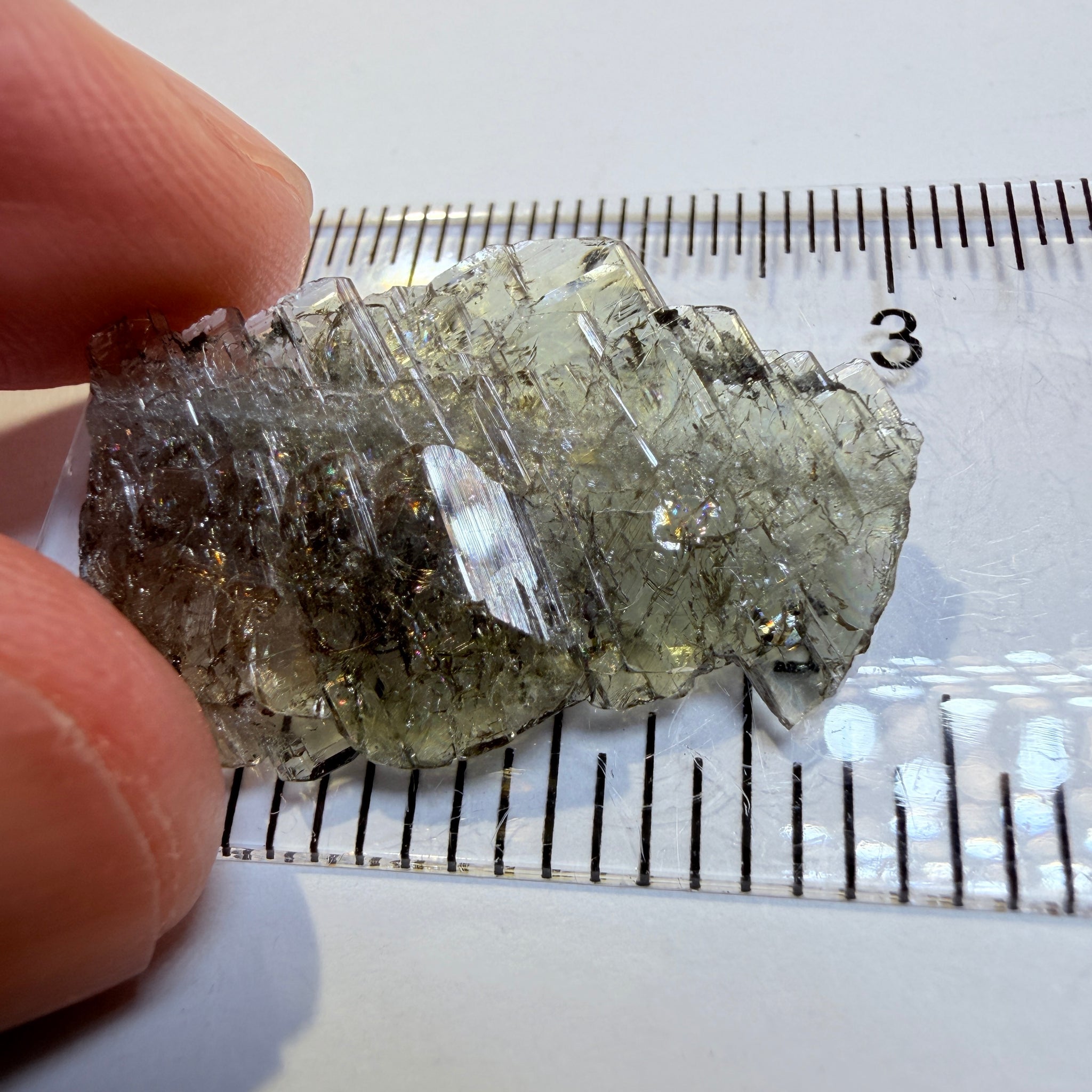 Tanzanite Crystal, 13.05ct, Merelani, Tanzania, Untreated Unheated, a complex crystal floater, crystallised on both sides