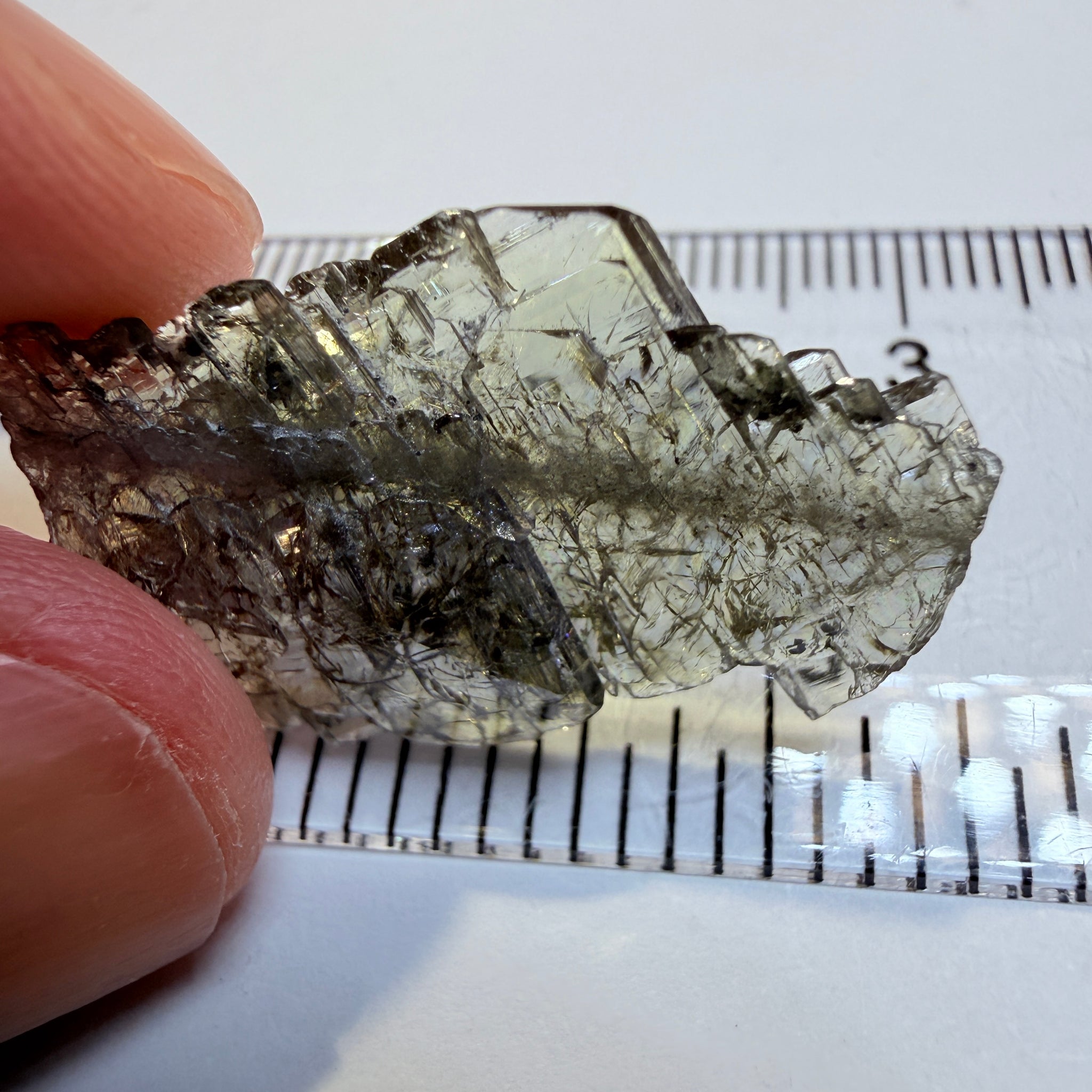 Tanzanite Crystal, 13.05ct, Merelani, Tanzania, Untreated Unheated, a complex crystal floater, crystallised on both sides