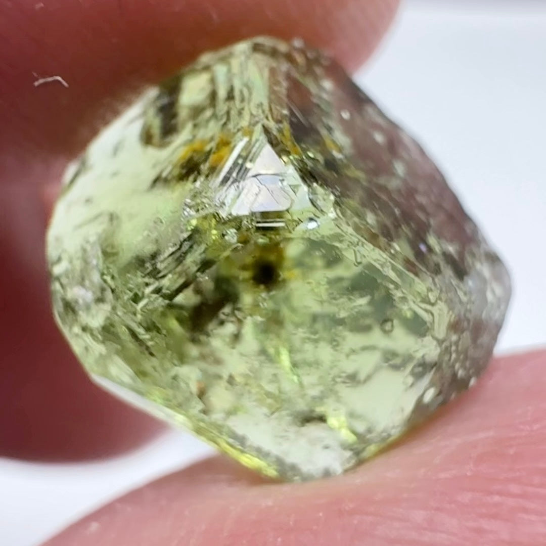 Tourmaline Crystal, 5.61ct, Laletema, Untreated Unheated, heavily included but great as a specimen, incredible etching triangulation