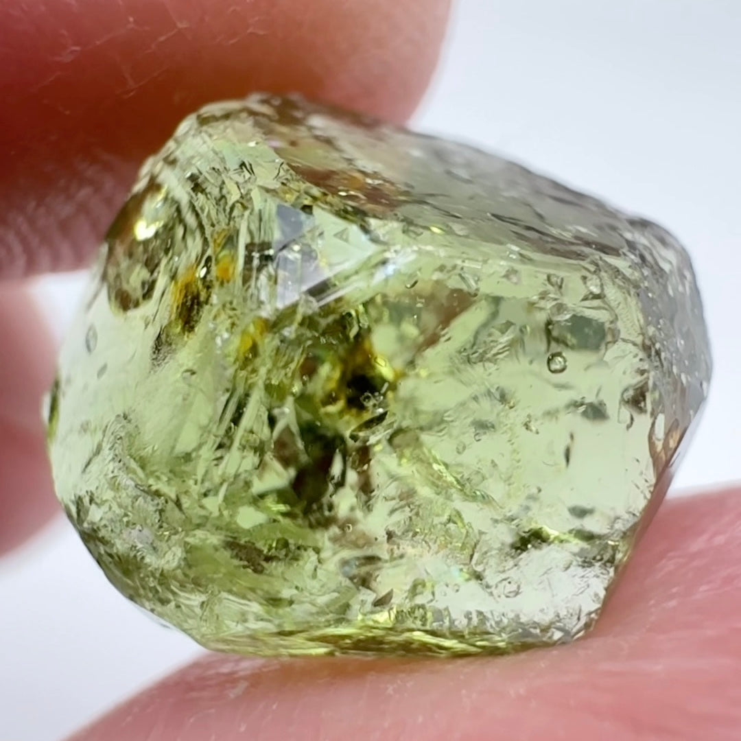 Tourmaline Crystal, 5.61ct, Laletema, Untreated Unheated, heavily included but great as a specimen, incredible etching triangulation