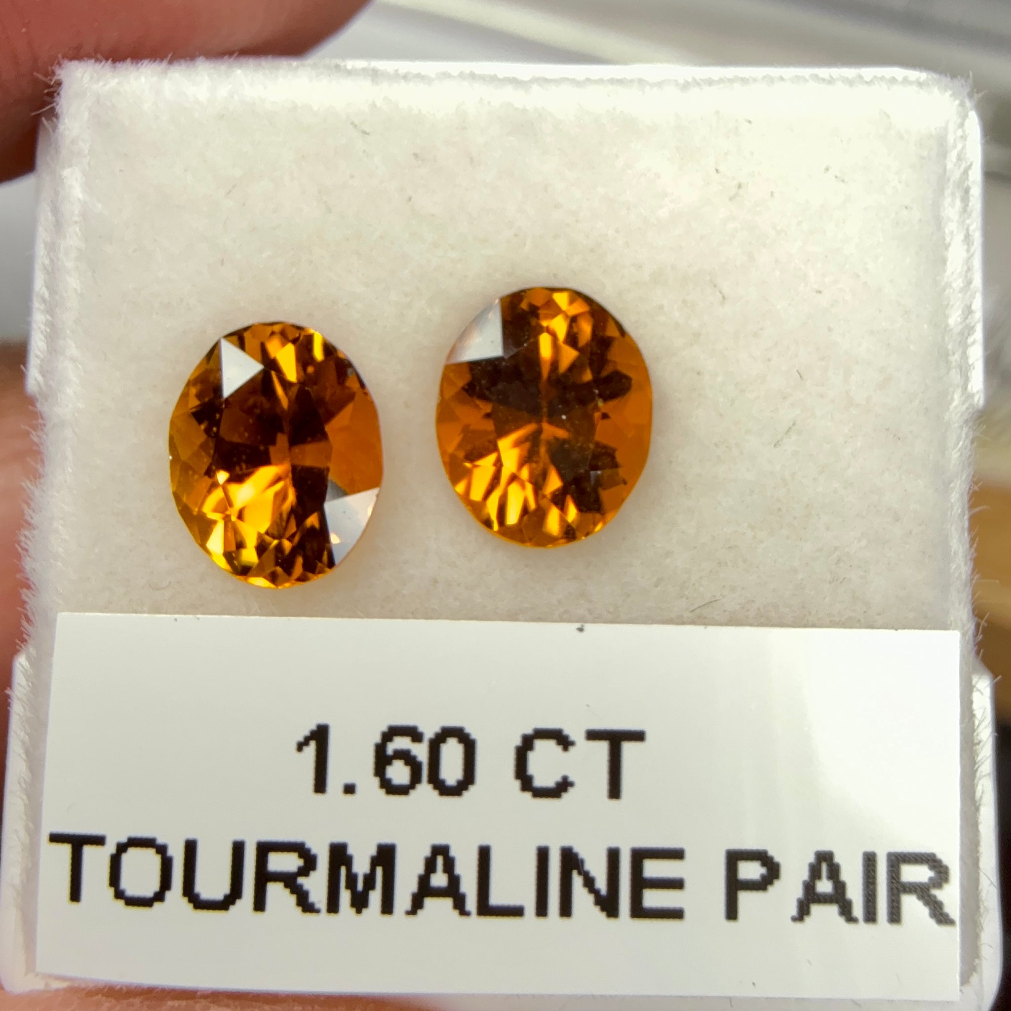 Tourmaline Pair, 1.60ct, Mwajanga, Tanzania, Untreated Unheated
