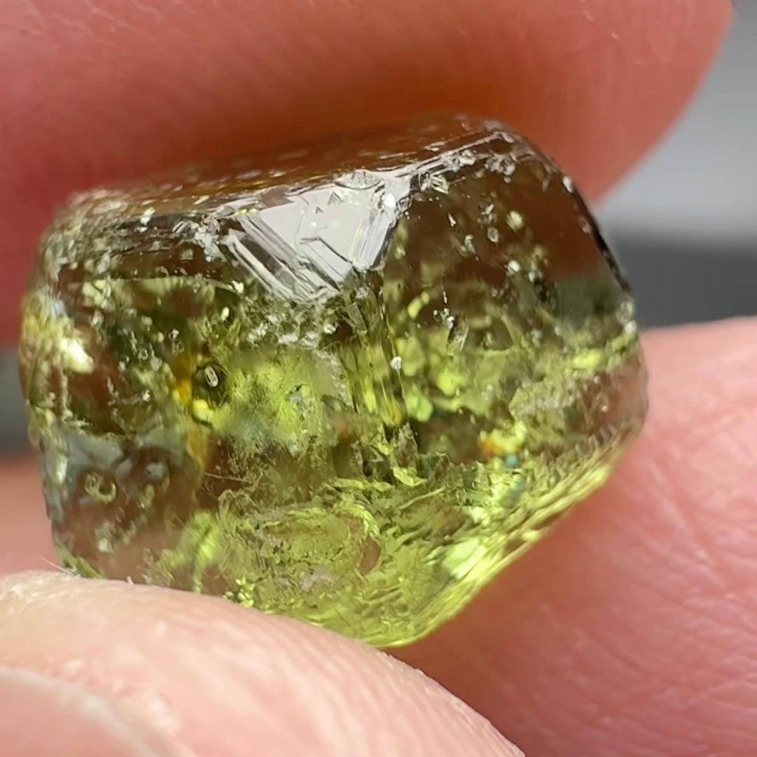 Tourmaline Crystal, 5.61ct, Laletema, Untreated Unheated, heavily included but great as a specimen, incredible etching triangulation