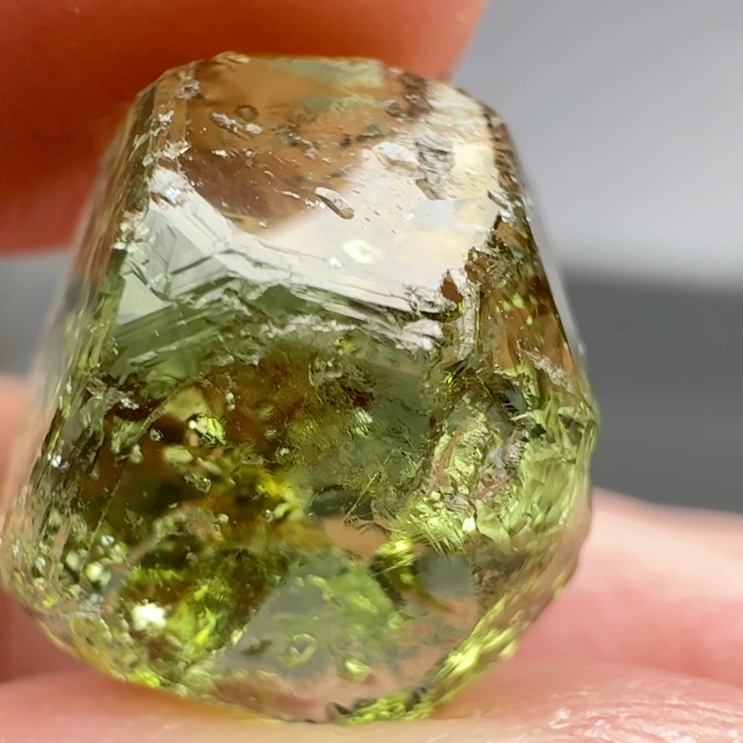 Tourmaline Crystal, 5.61ct, Laletema, Untreated Unheated, heavily included but great as a specimen, incredible etching triangulation