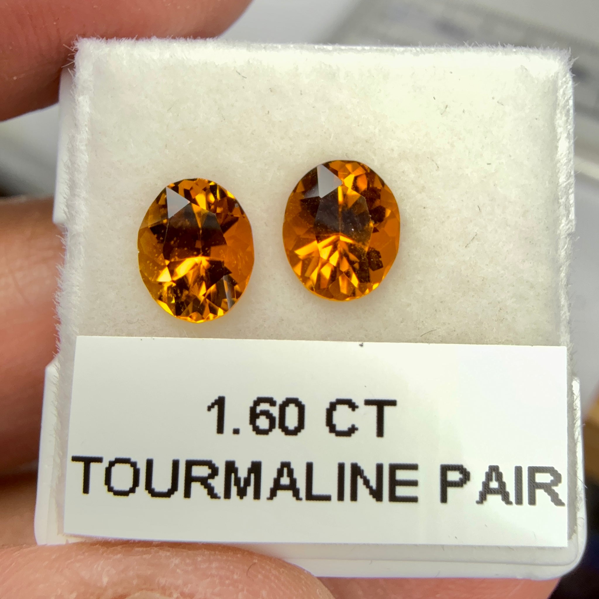 Tourmaline Pair, 1.60ct, Mwajanga, Tanzania, Untreated Unheated