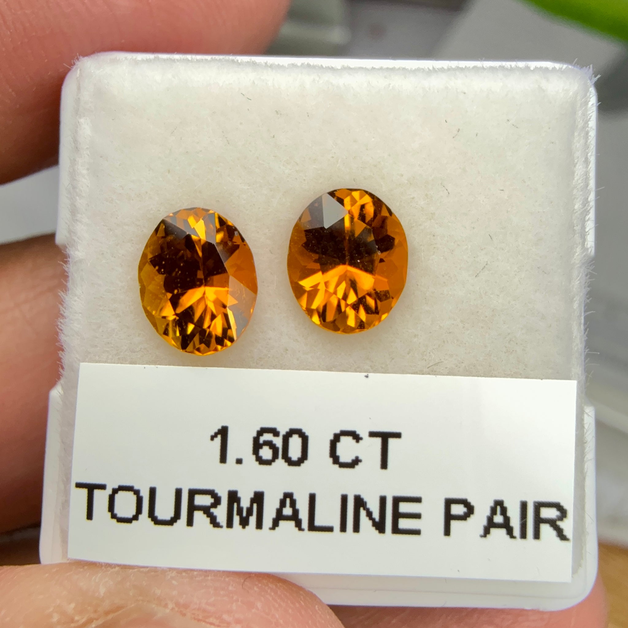 Tourmaline Pair, 1.60ct, Mwajanga, Tanzania, Untreated Unheated
