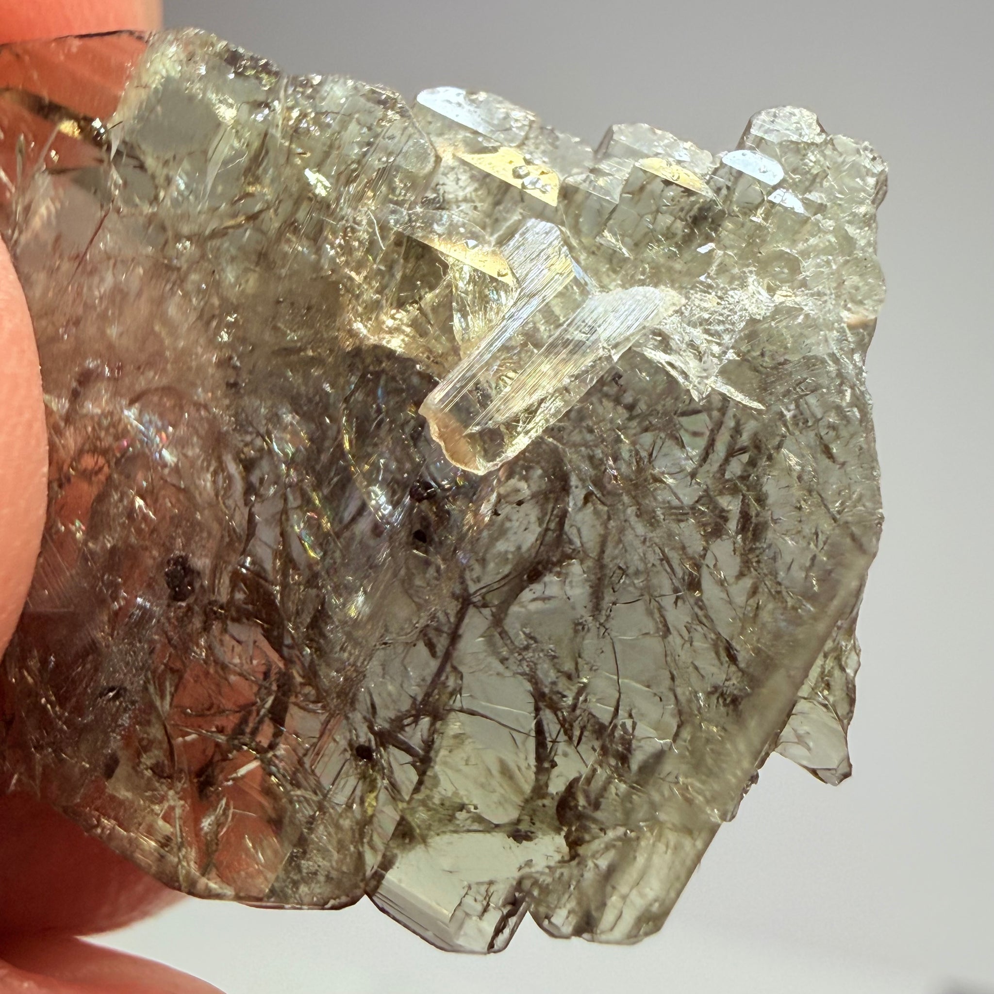 Tanzanite Crystal, 13.05ct, Merelani, Tanzania, Untreated Unheated, a complex crystal floater, crystallised on both sides