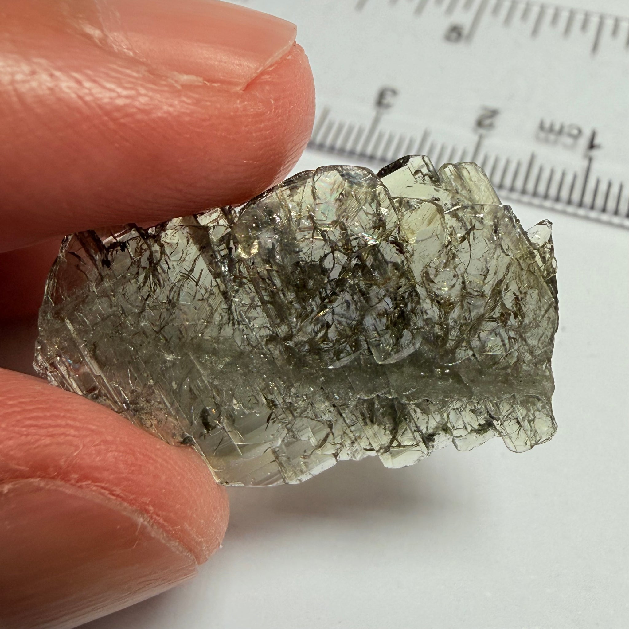 Tanzanite Crystal, 13.05ct, Merelani, Tanzania, Untreated Unheated, a complex crystal floater, crystallised on both sides