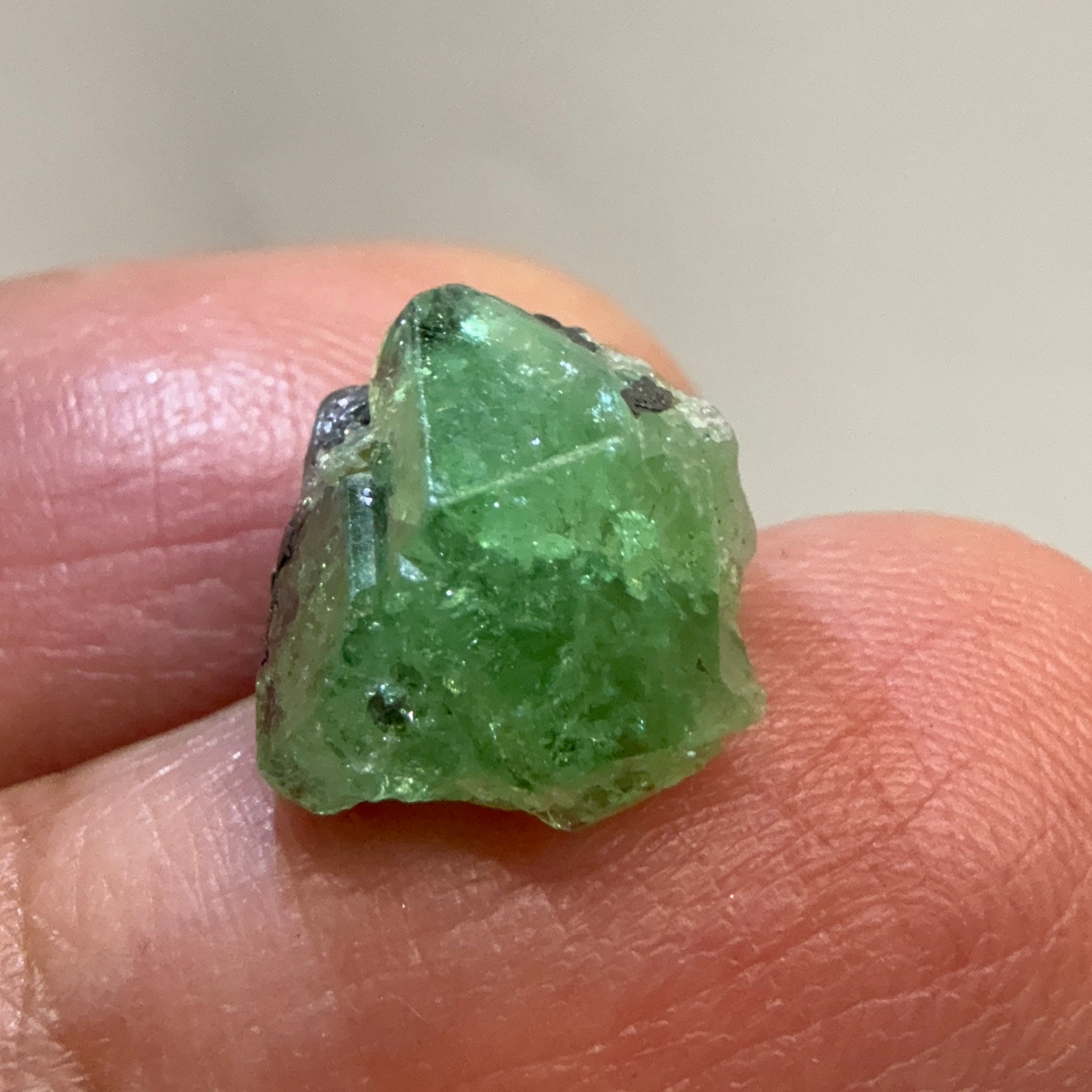 Tsavorite Crystal on Matrix. 7.81ct, Merelani. Tanzania, Untreated Unheated
