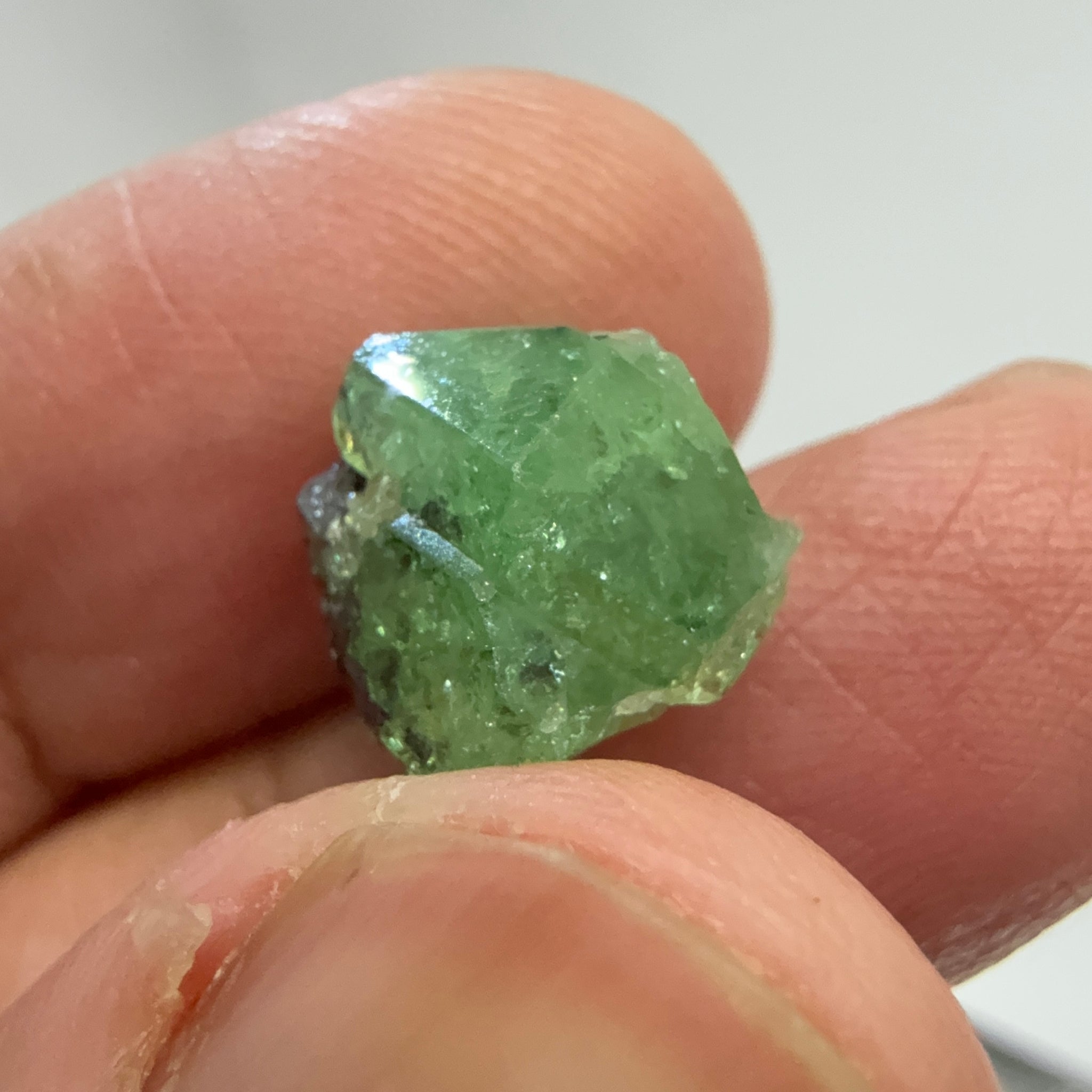 Tsavorite Crystal on Matrix. 7.81ct, Merelani. Tanzania, Untreated Unheated