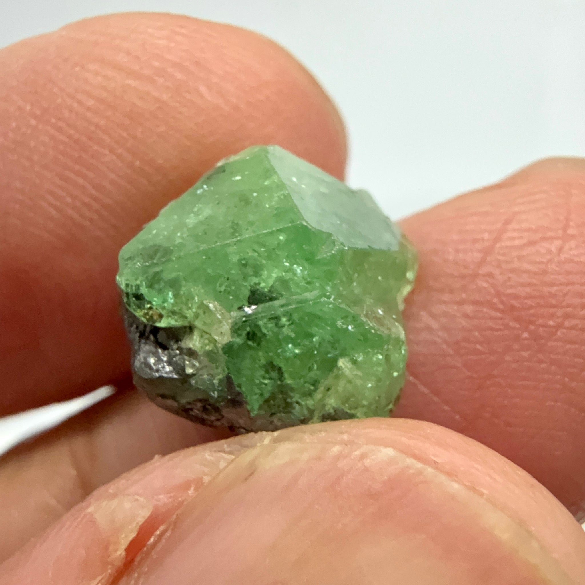 Tsavorite Crystal on Matrix. 7.81ct, Merelani. Tanzania, Untreated Unheated