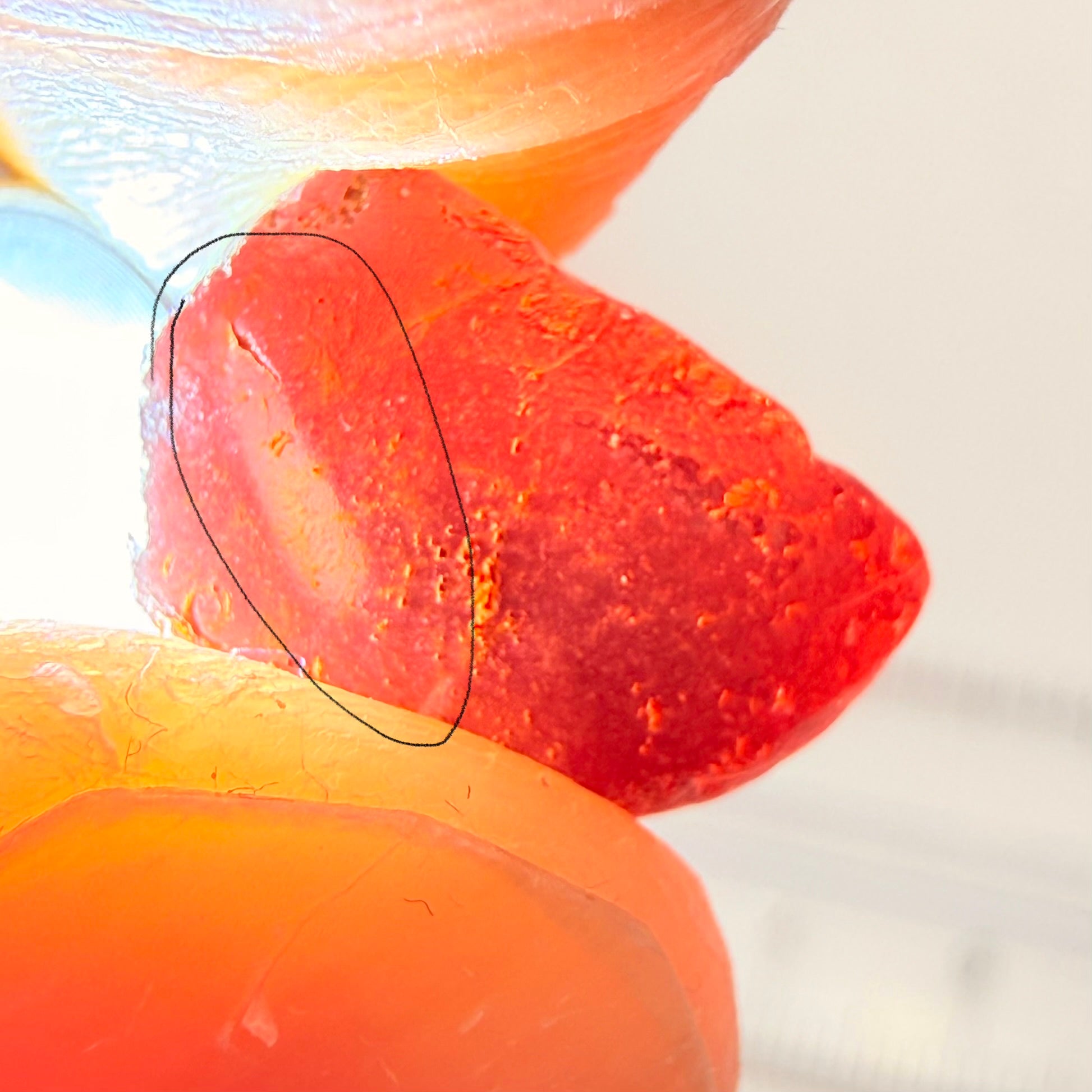 Tanga Garnet, 9.68ct, Tanzania, Untreated Unheated, vvs-if with a tiny wisp of silk, I have circled it in some pics