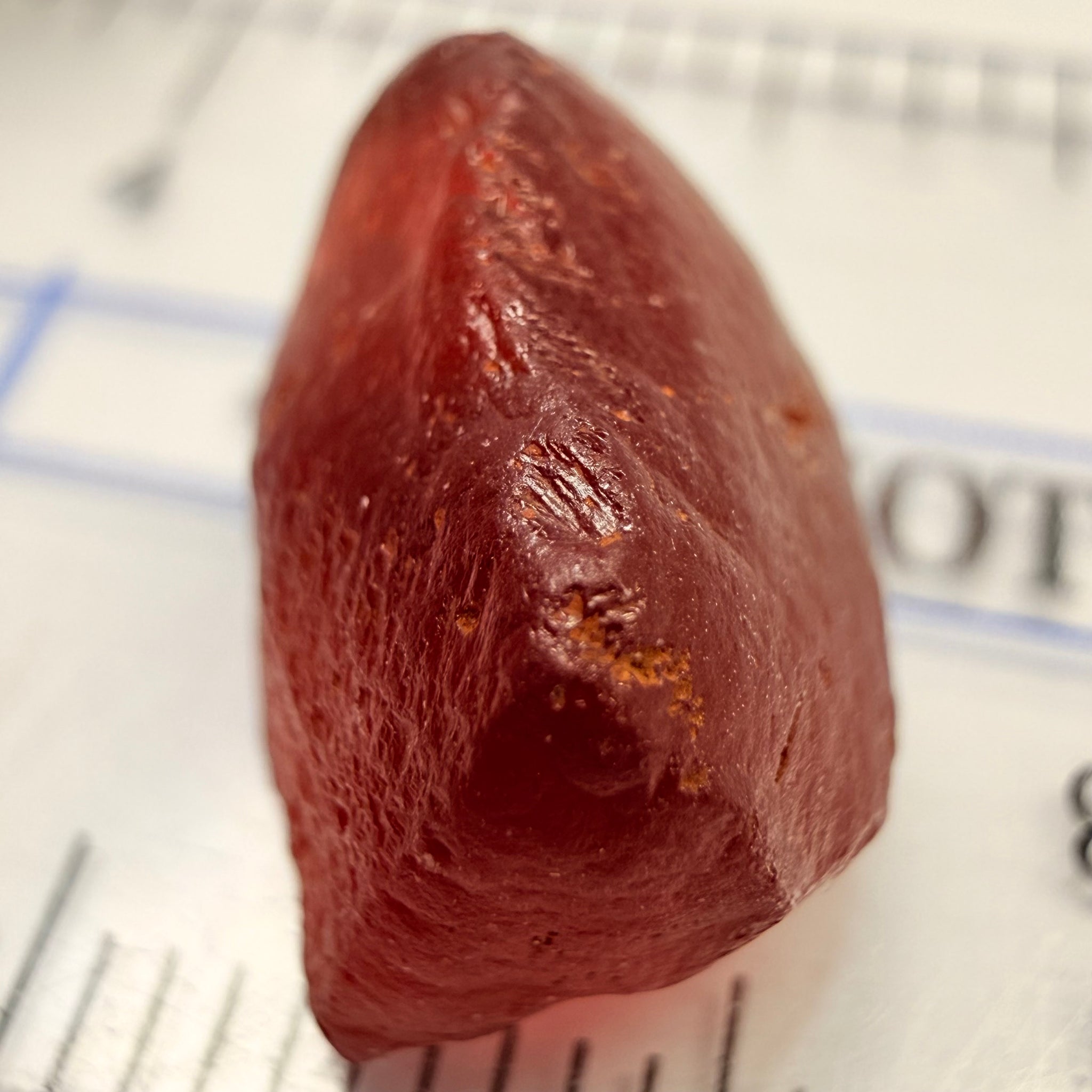 Tanga Garnet, 9.68ct, Tanzania, Untreated Unheated, vvs-if with a tiny wisp of silk, I have circled it in some pics