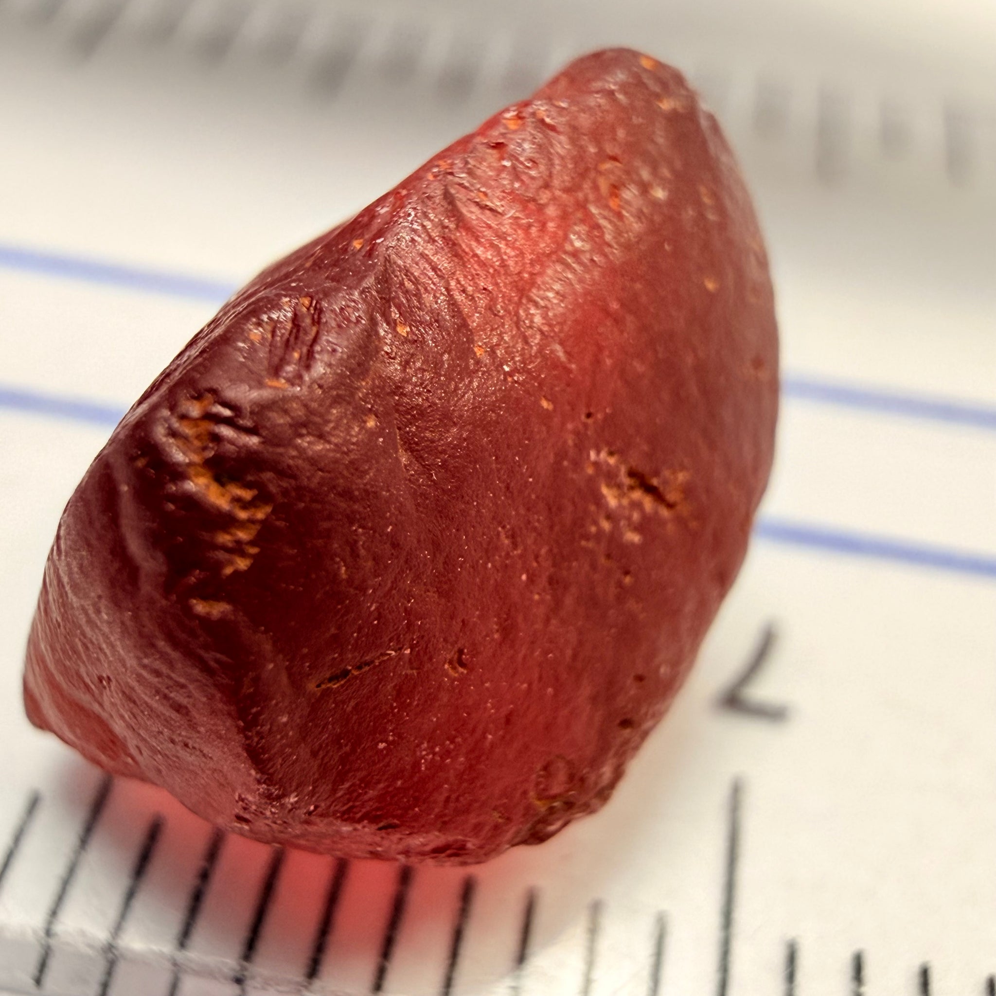 Tanga Garnet, 9.68ct, Tanzania, Untreated Unheated, vvs-if with a tiny wisp of silk, I have circled it in some pics