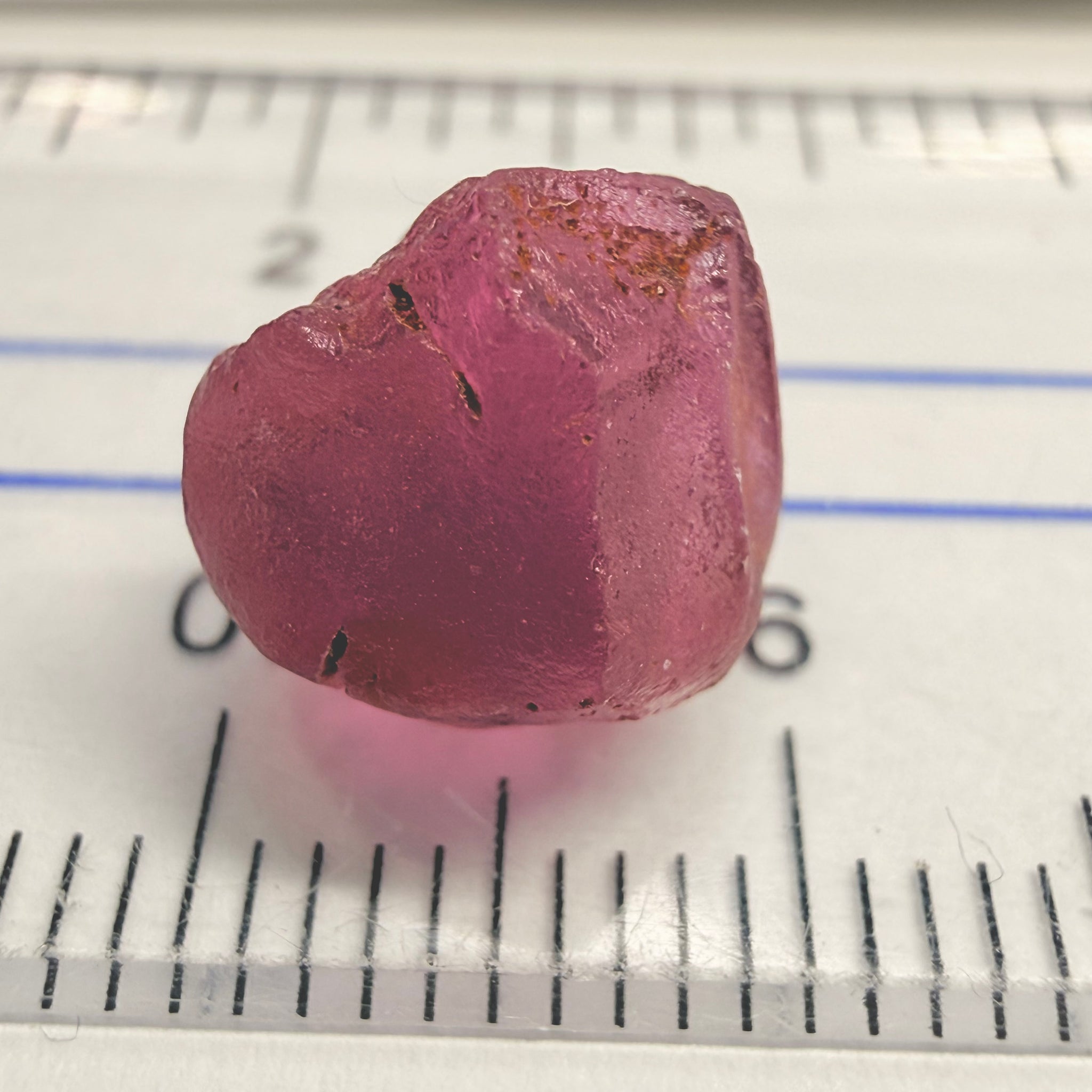 Tanga Garnet, 6.81ct, Tanzania, Untreated Unheated, looks like a broken heart, I would recommend setting it as is, slightly included, going cheap