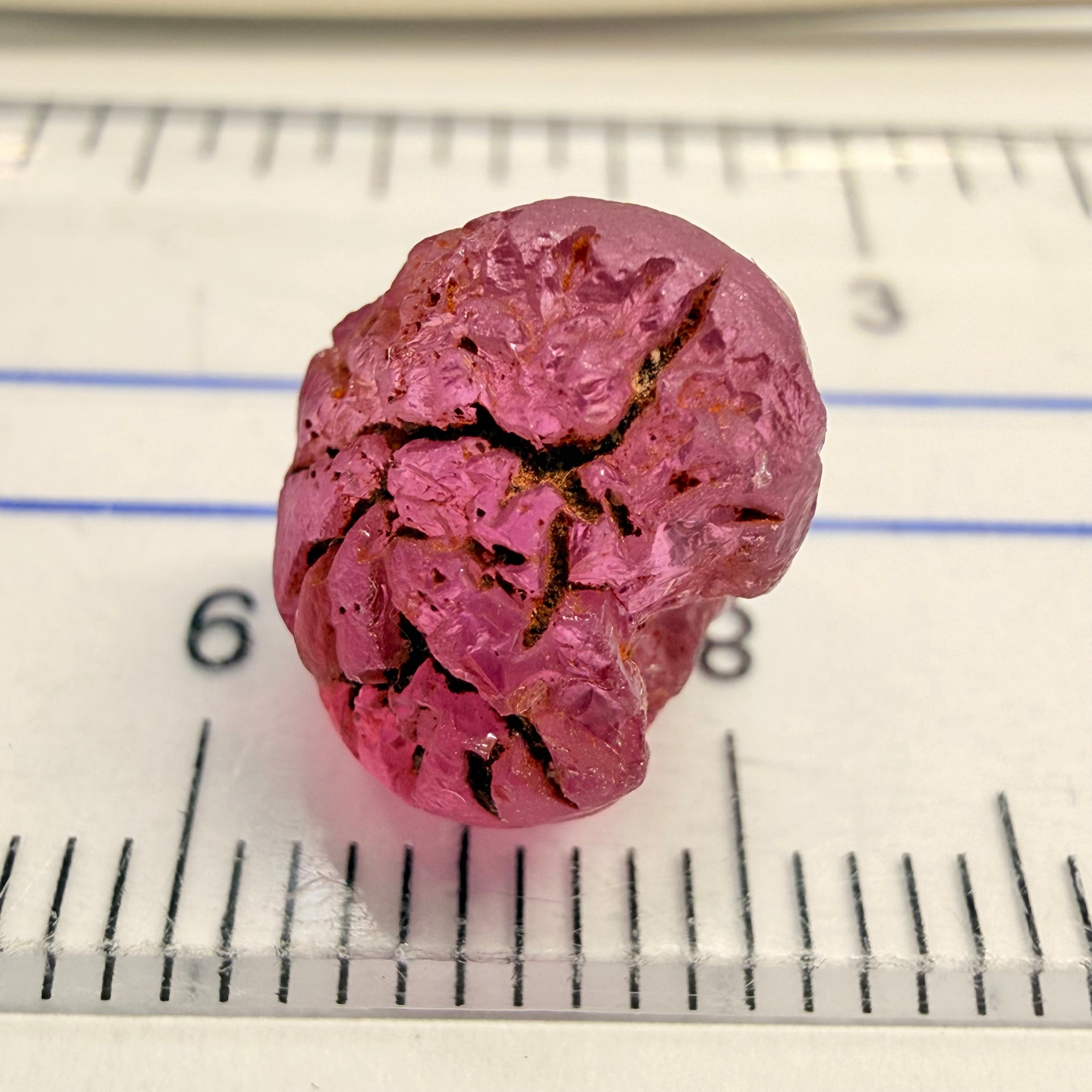 Tanga Garnet, 6.81ct, Tanzania, Untreated Unheated, looks like a broken heart, I would recommend setting it as is, slightly included, going cheap