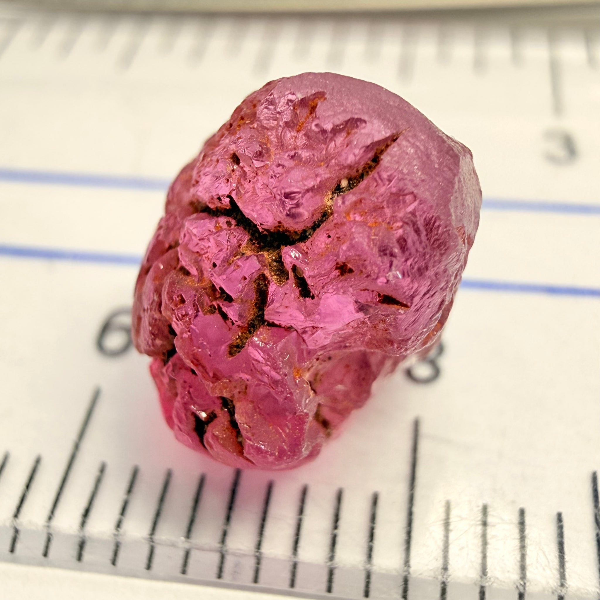 Tanga Garnet, 6.81ct, Tanzania, Untreated Unheated, looks like a broken heart, I would recommend setting it as is, slightly included, going cheap