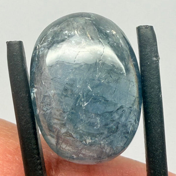 Sapphire Cabochon. 14.09ct, Umba, Tanzania. Untreated Unheated. 16.2x 11.7 x 6.7mm