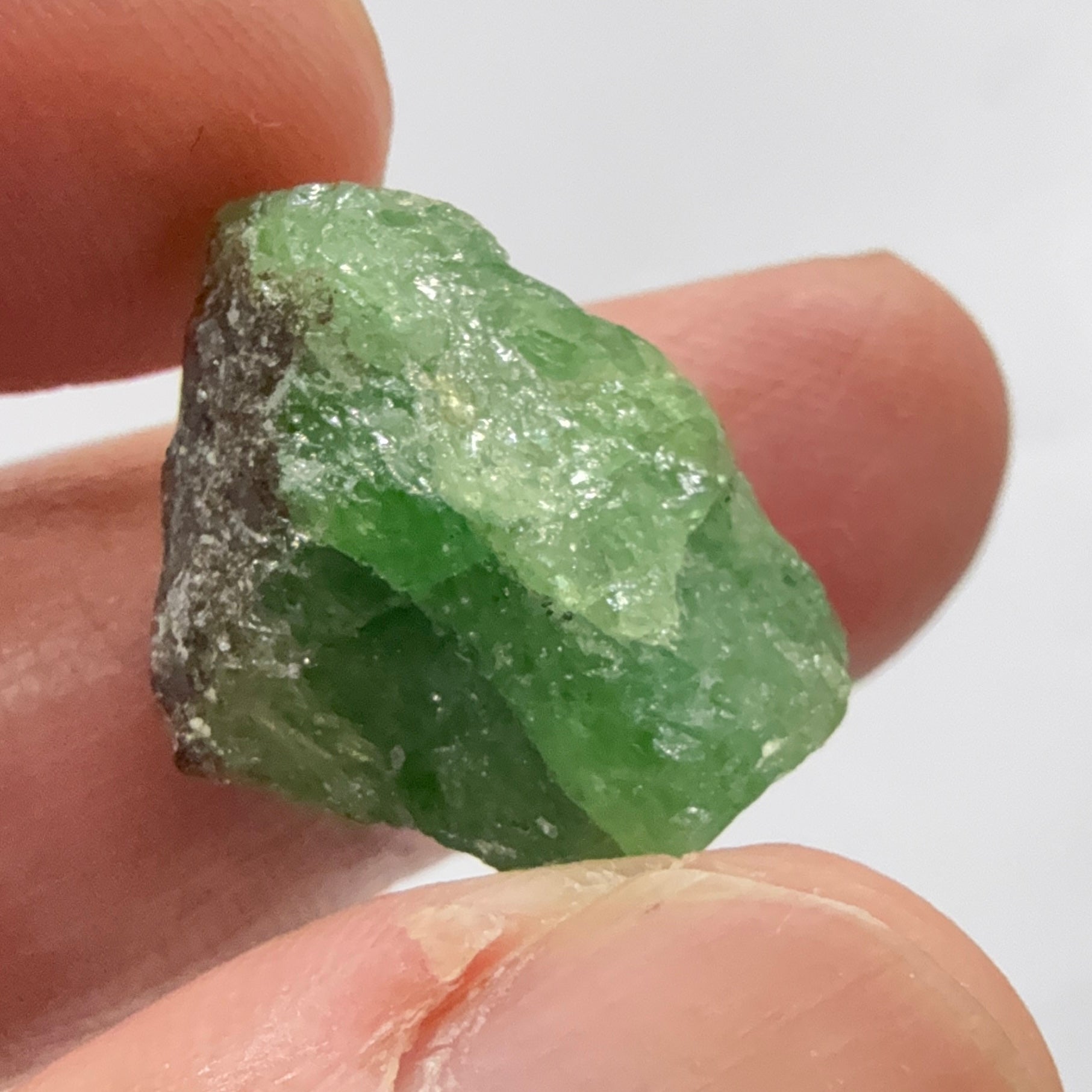 Tsavorite Specimen Crystal, 28.44ct, Tanzania, Untreated Unheated
