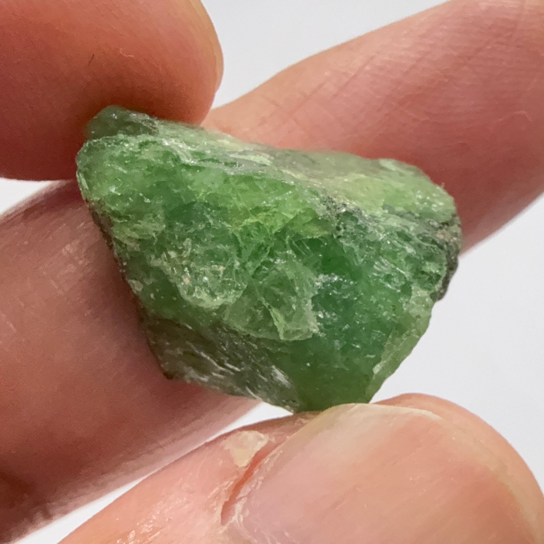 Tsavorite Specimen Crystal, 28.44ct, Tanzania, Untreated Unheated