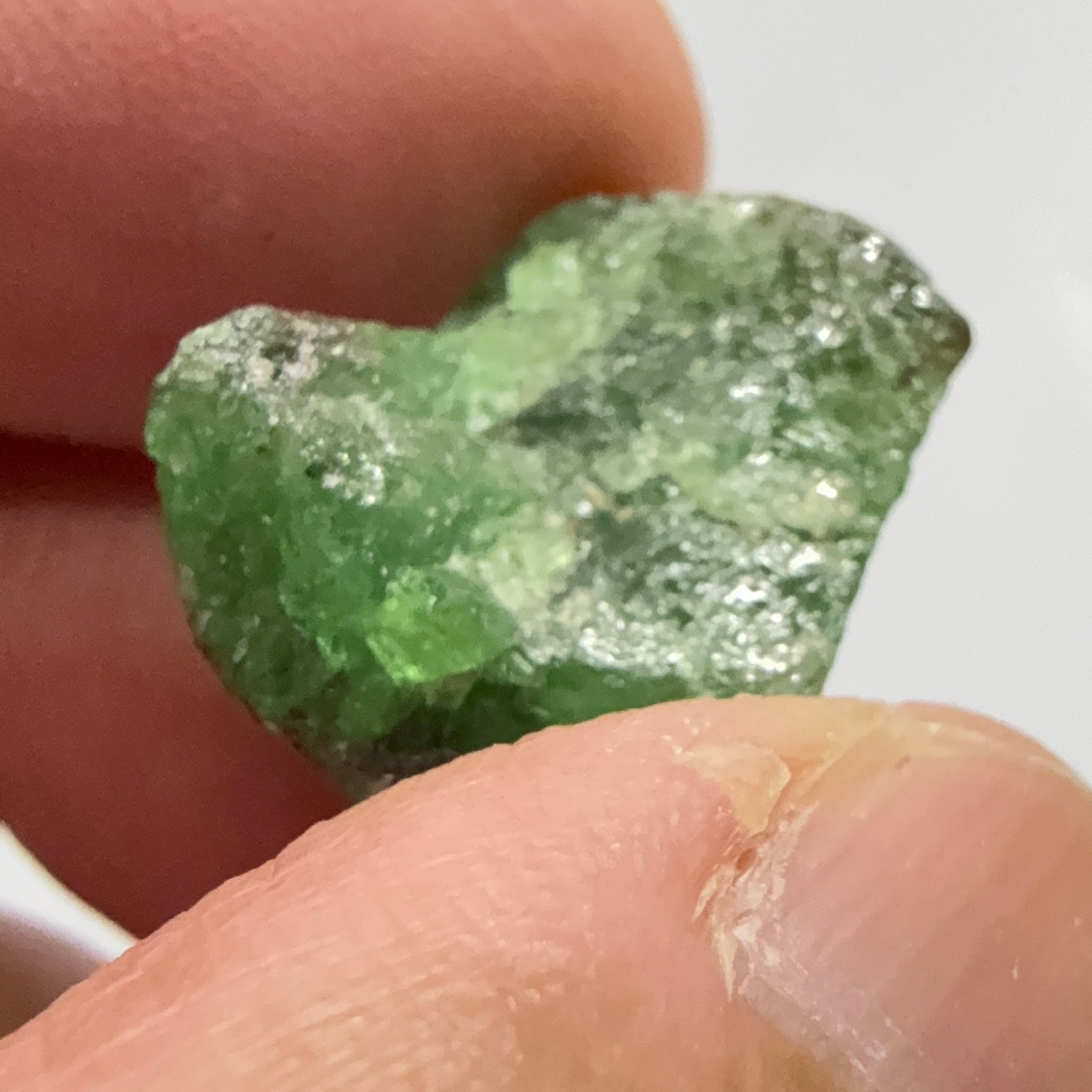 Tsavorite Specimen Crystal, 28.44ct, Tanzania, Untreated Unheated