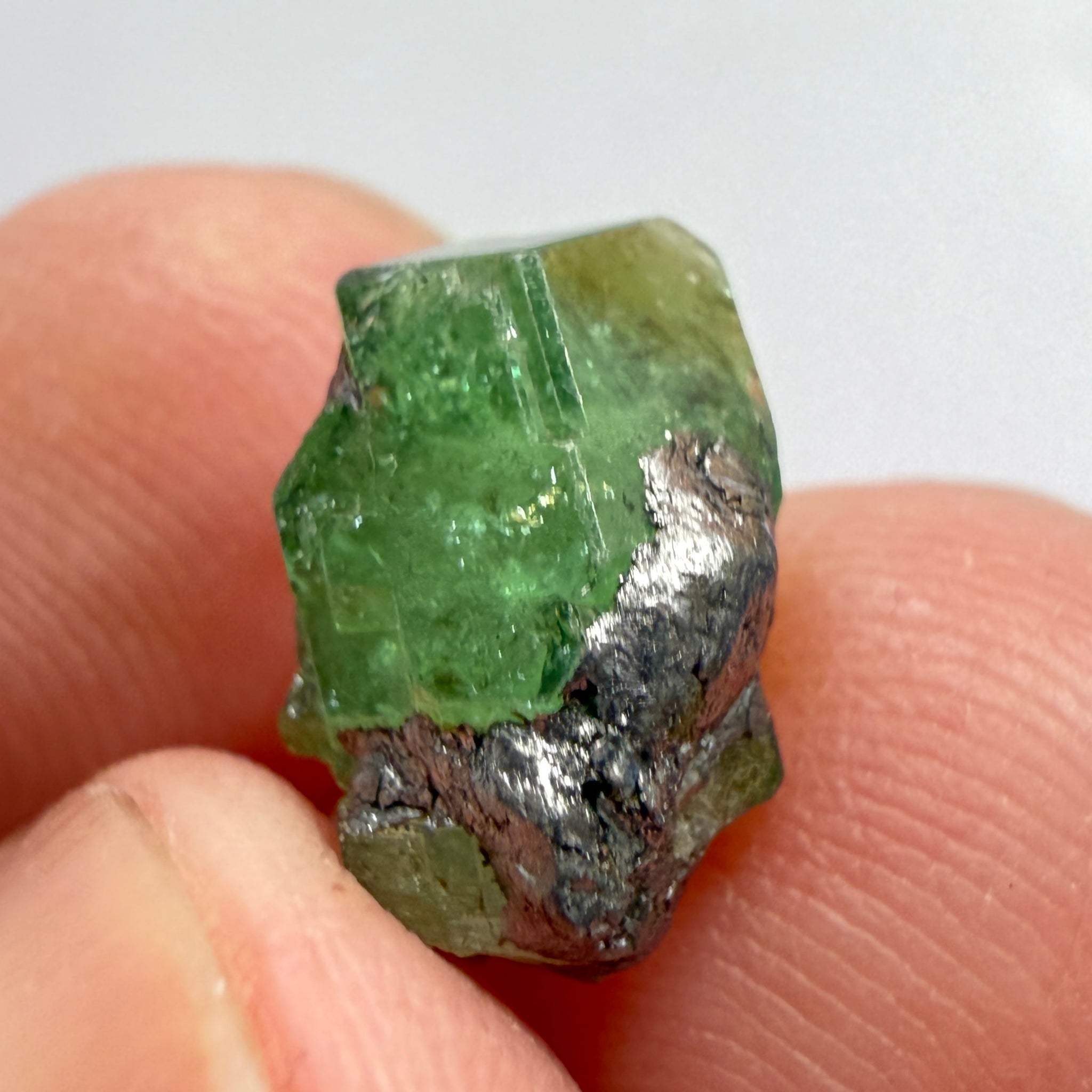 Tsavorite Crystal on Matrix. 5.56ct, Merelani. Tanzania