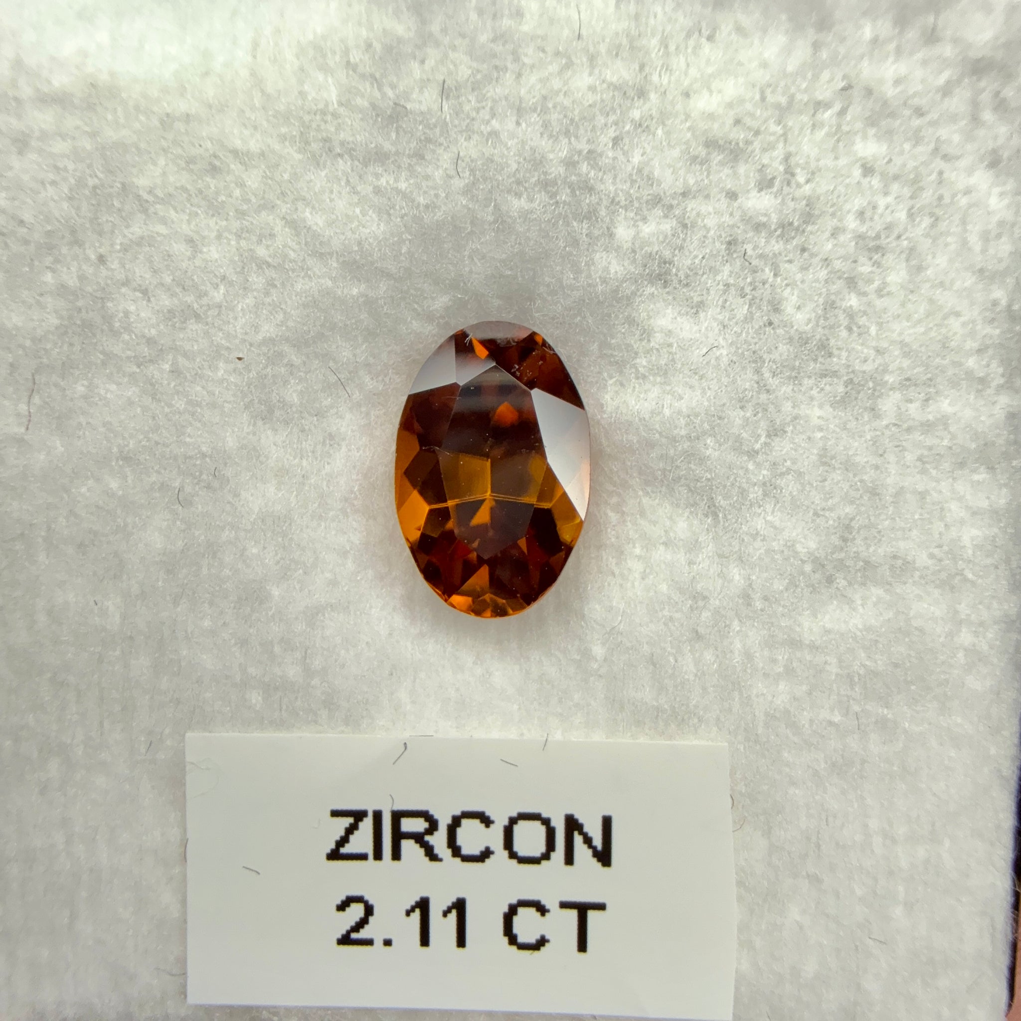 Zircon, 2.11ct, Tanzania, Unheated Untreated