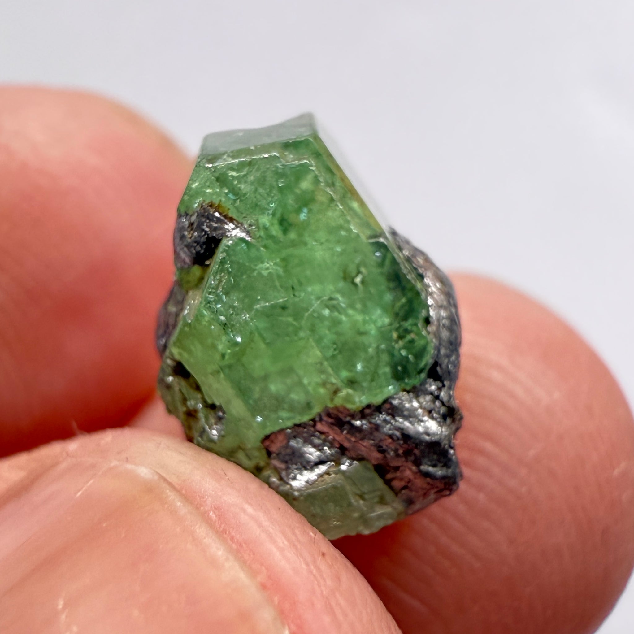 Tsavorite Crystal on Matrix. 5.56ct, Merelani. Tanzania