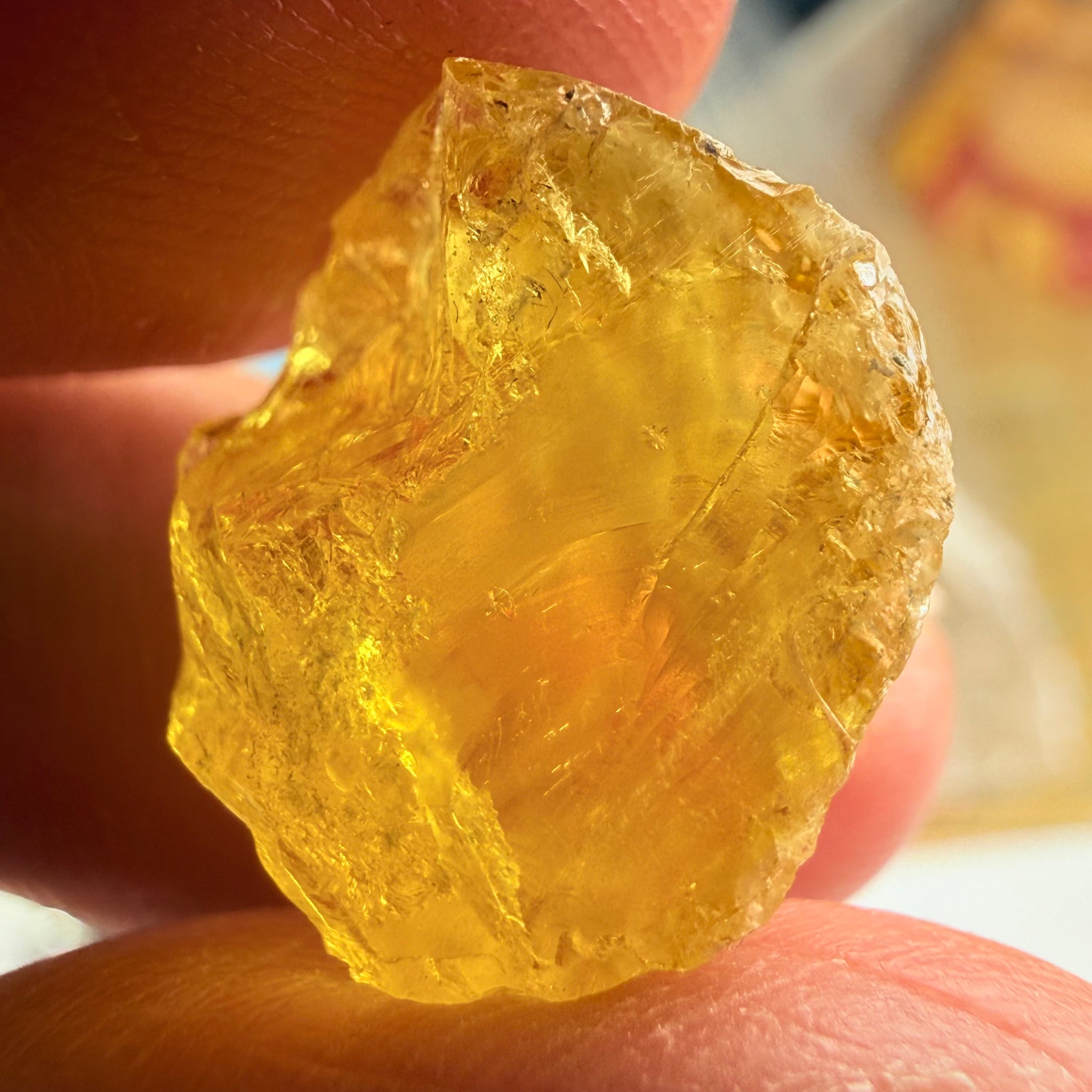 Golden Danburite, 15.08ct, Dodma, Tanzania, Untreated Unheated, slightly included, see the video where I have backlit it to show you where the inclusions are