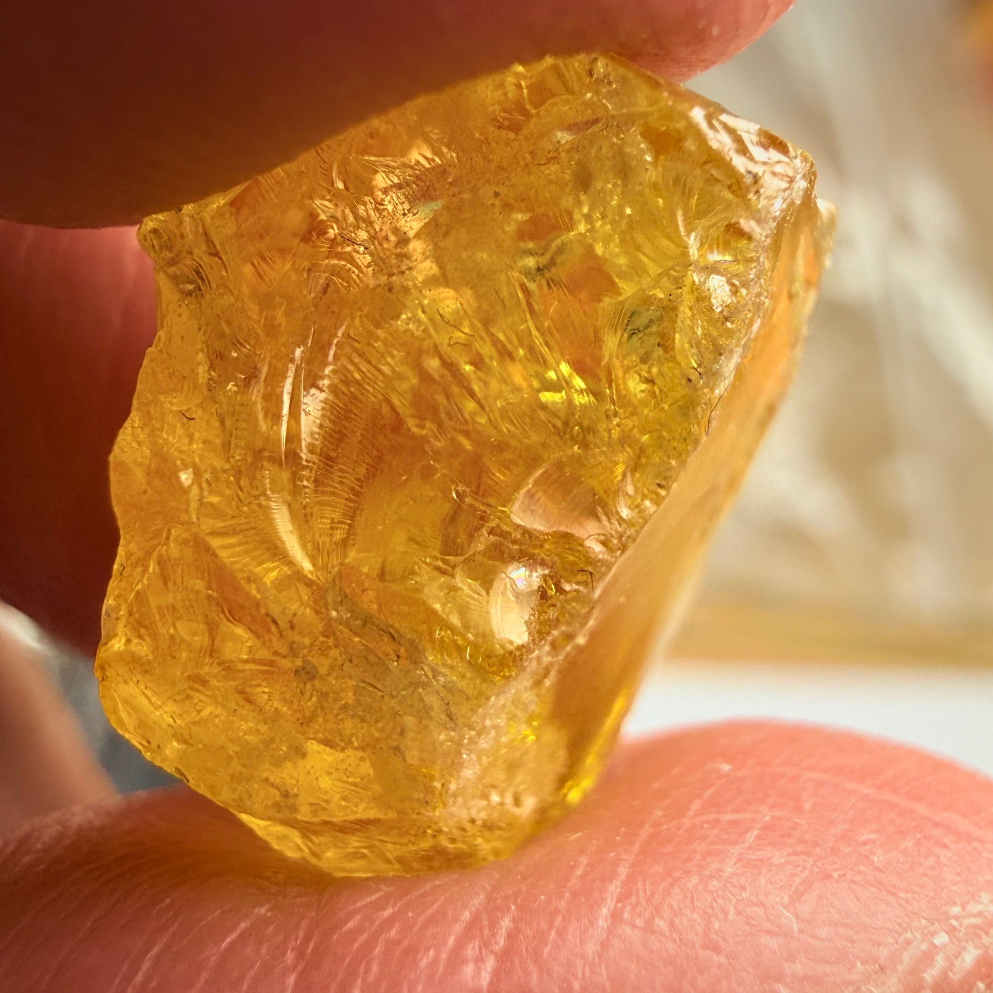Golden Danburite, 15.08ct, Dodma, Tanzania, Untreated Unheated, slightly included, see the video where I have backlit it to show you where the inclusions are