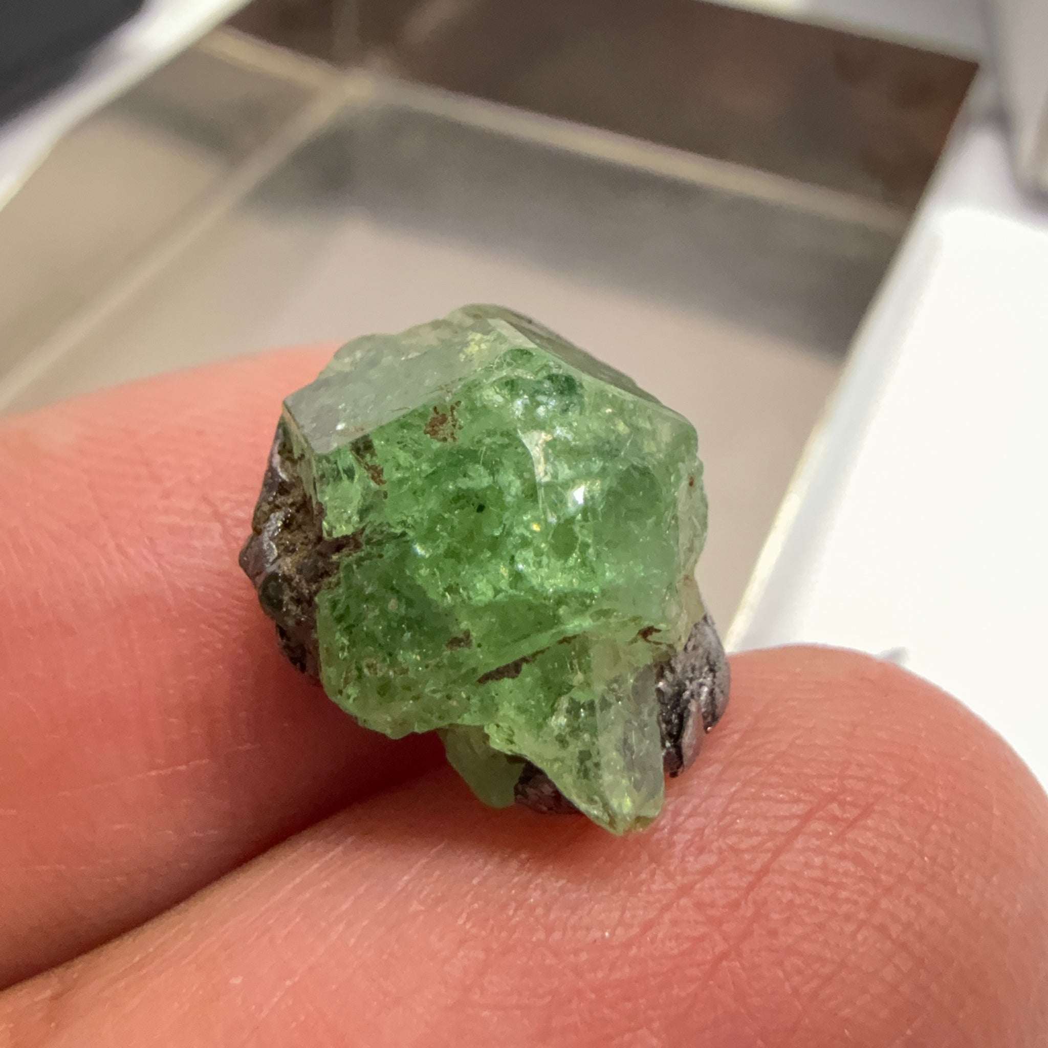 Tsavorite Crystal on Matrix. 10.72ct, Merelani. Tanzania