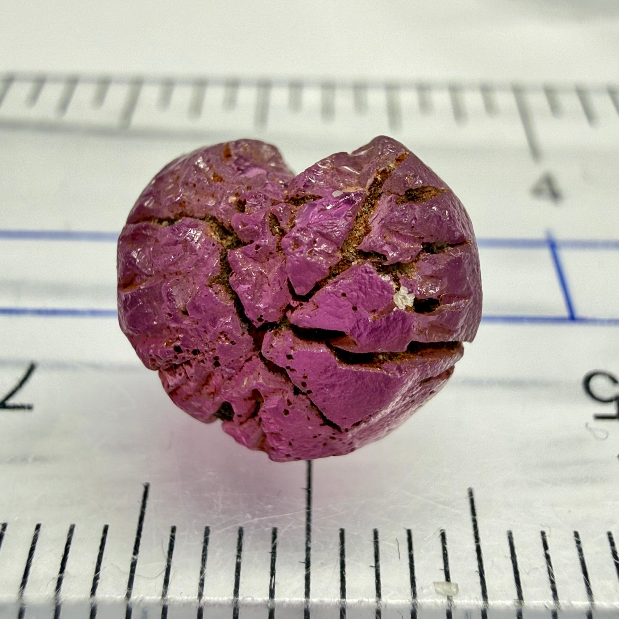 Tanga Garnet, 6.81ct, Tanzania, Untreated Unheated, looks like a broken heart, I would recommend setting it as is, slightly included, going cheap