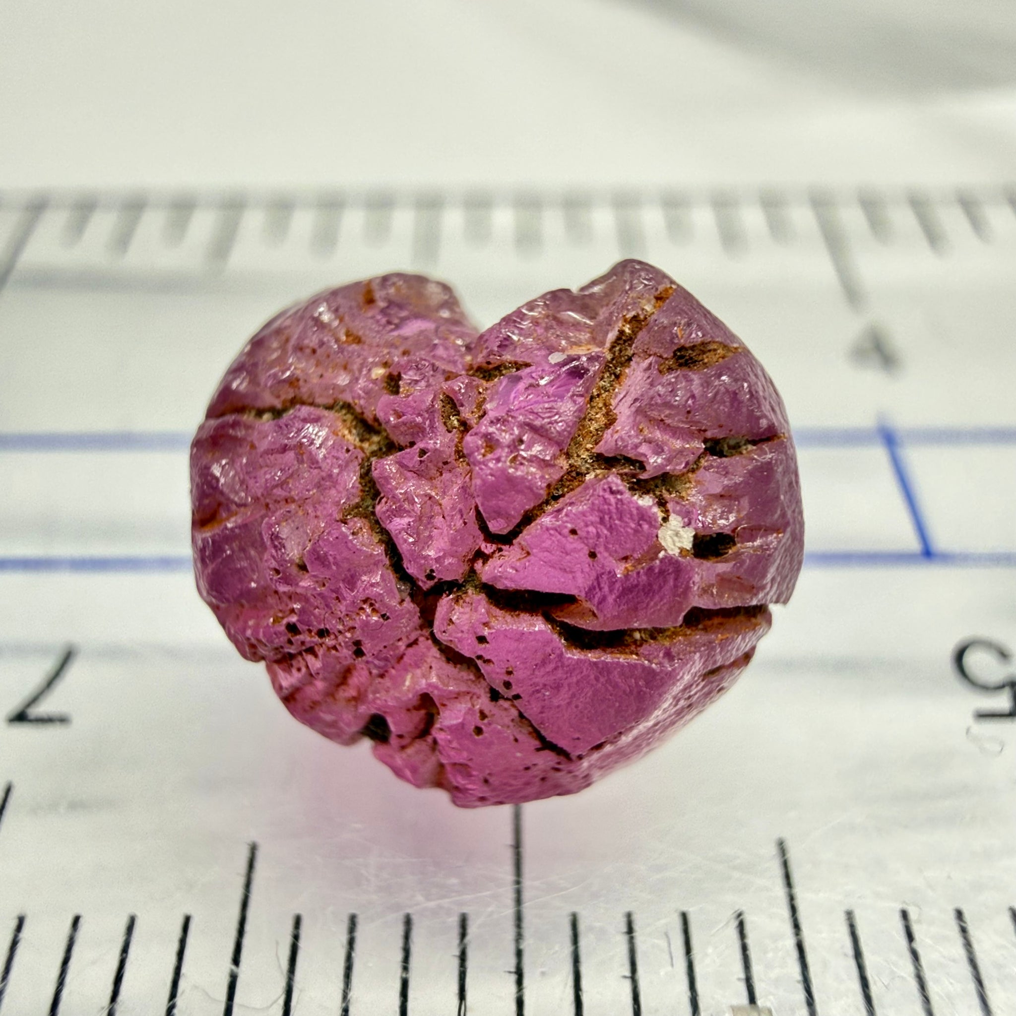 Tanga Garnet, 6.81ct, Tanzania, Untreated Unheated, looks like a broken heart, I would recommend setting it as is, slightly included, going cheap