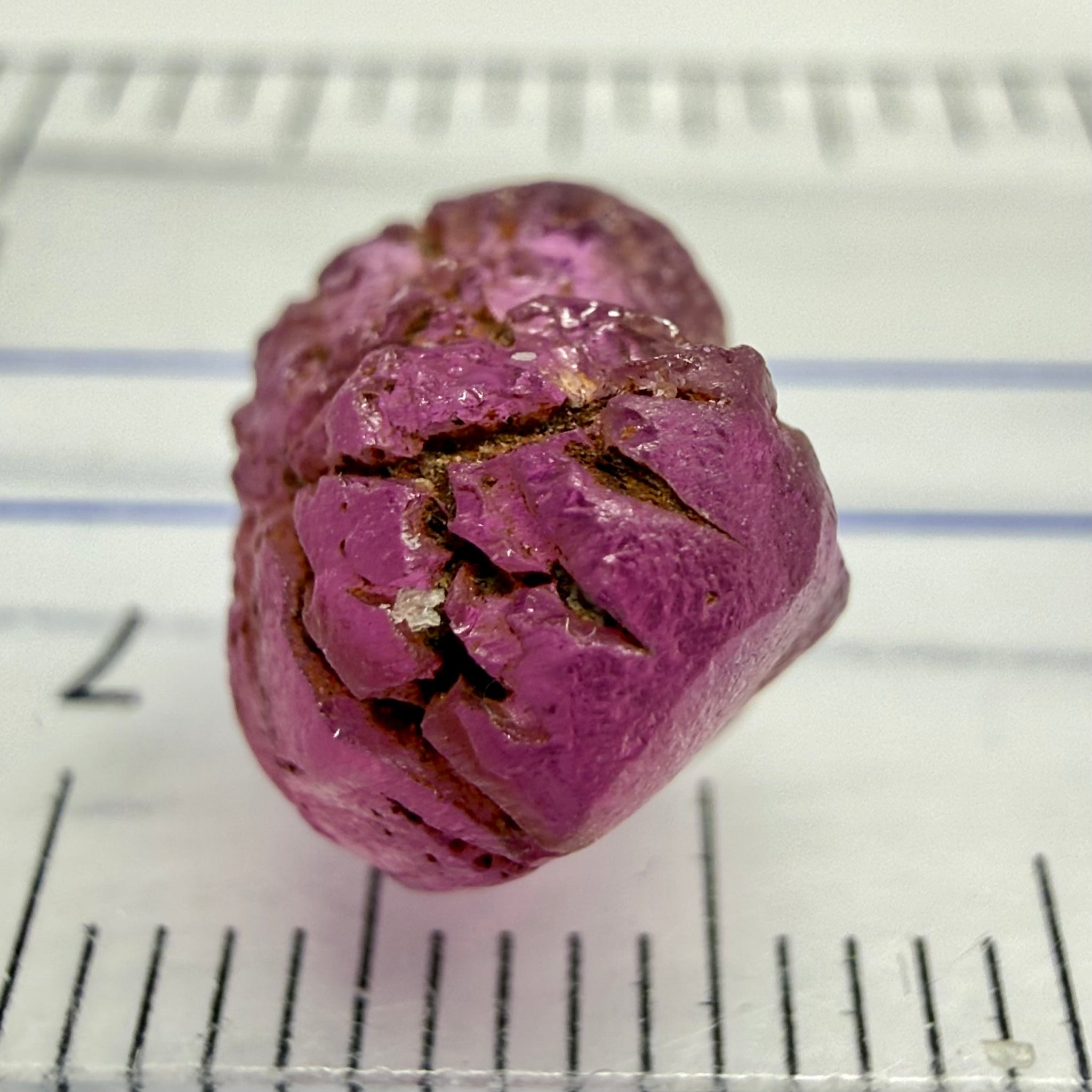 Tanga Garnet, 6.81ct, Tanzania, Untreated Unheated, looks like a broken heart, I would recommend setting it as is, slightly included, going cheap