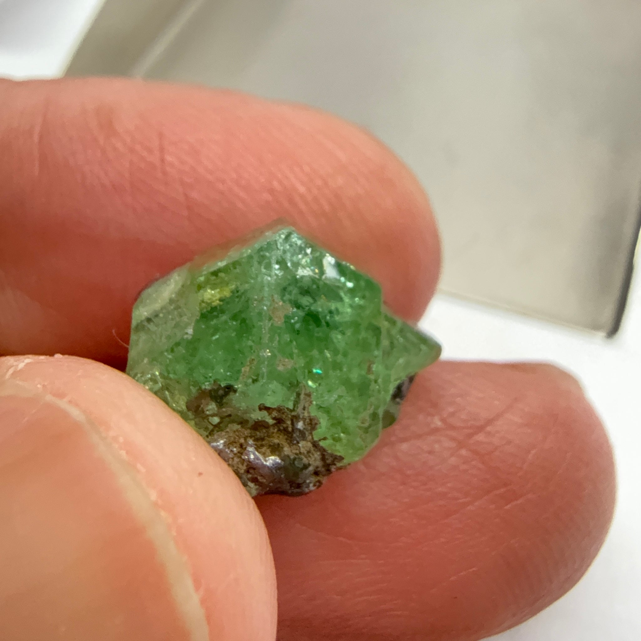 Tsavorite Crystal on Matrix. 10.72ct, Merelani. Tanzania