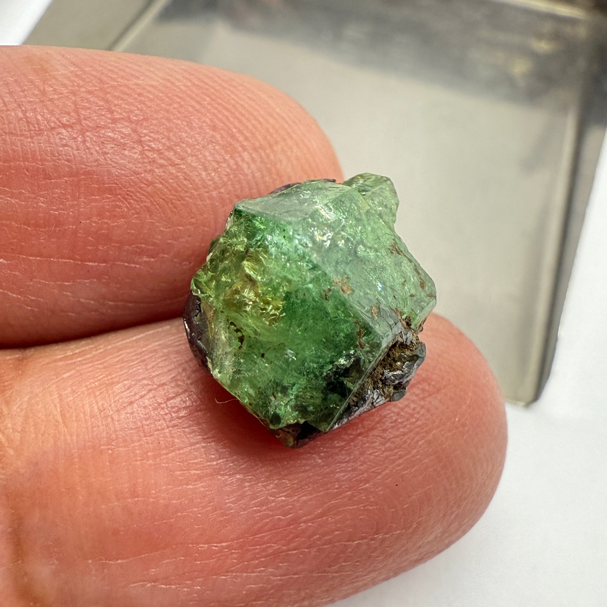 Tsavorite Crystal on Matrix. 10.72ct, Merelani. Tanzania
