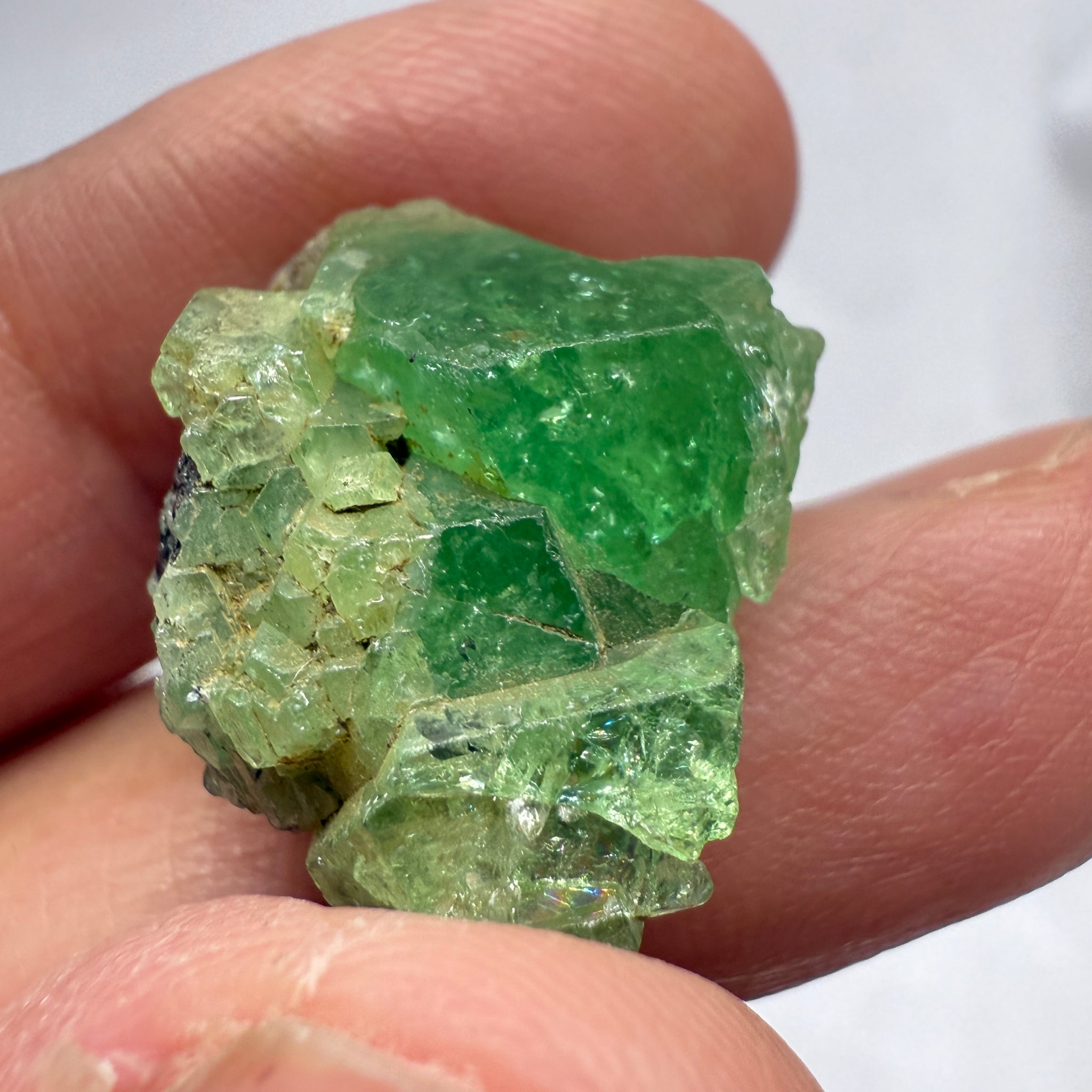 Tsavorite Crystal on Matrix. 31.22ct, Merelani. Tanzania, Untreated Unheated