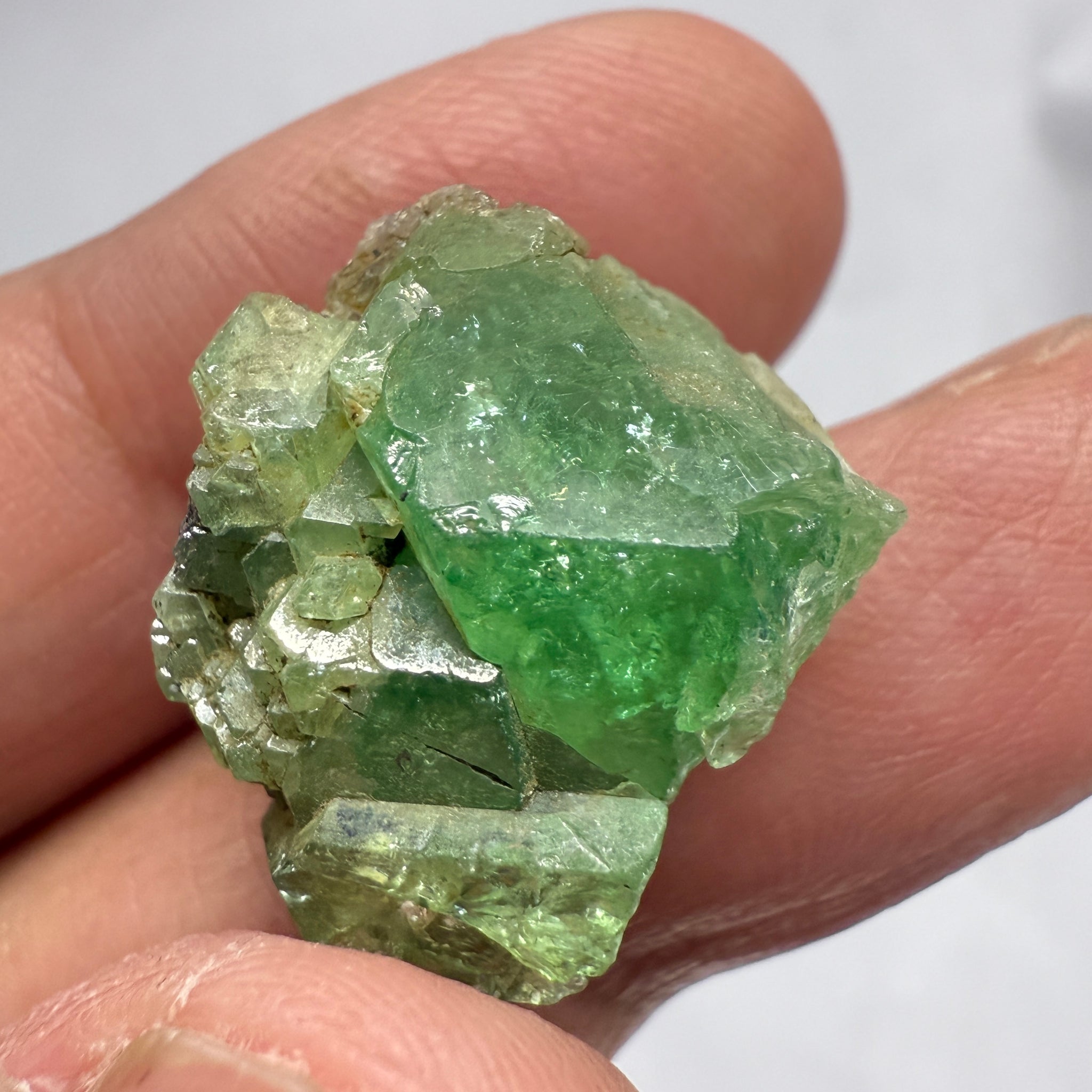 Tsavorite Crystal on Matrix. 31.22ct, Merelani. Tanzania, Untreated Unheated