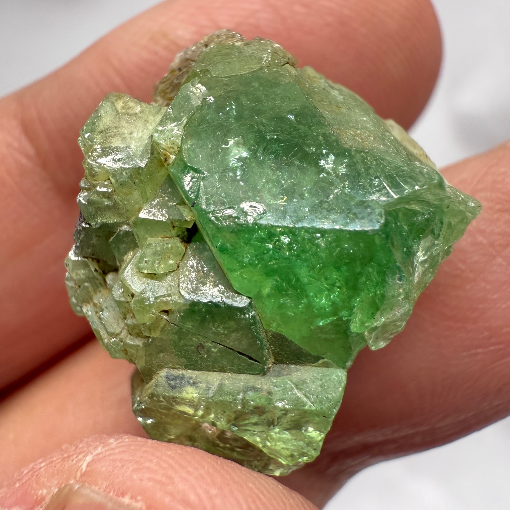 Tsavorite Crystal on Matrix. 31.22ct, Merelani. Tanzania, Untreated Unheated
