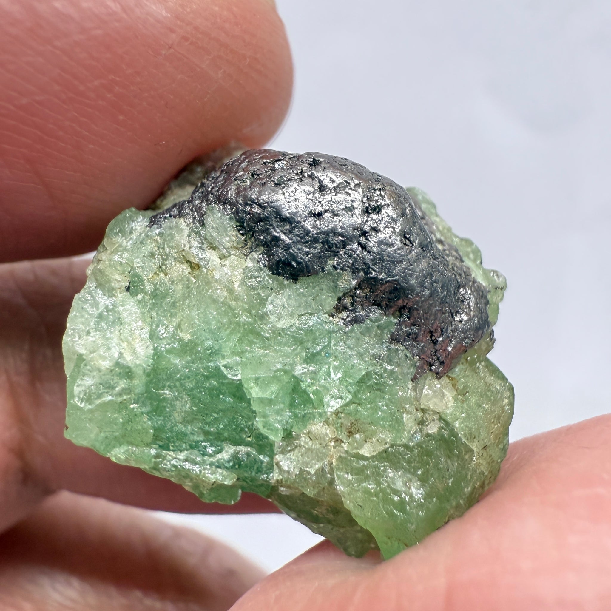 Tsavorite Crystal on Matrix. 31.22ct, Merelani. Tanzania, Untreated Unheated