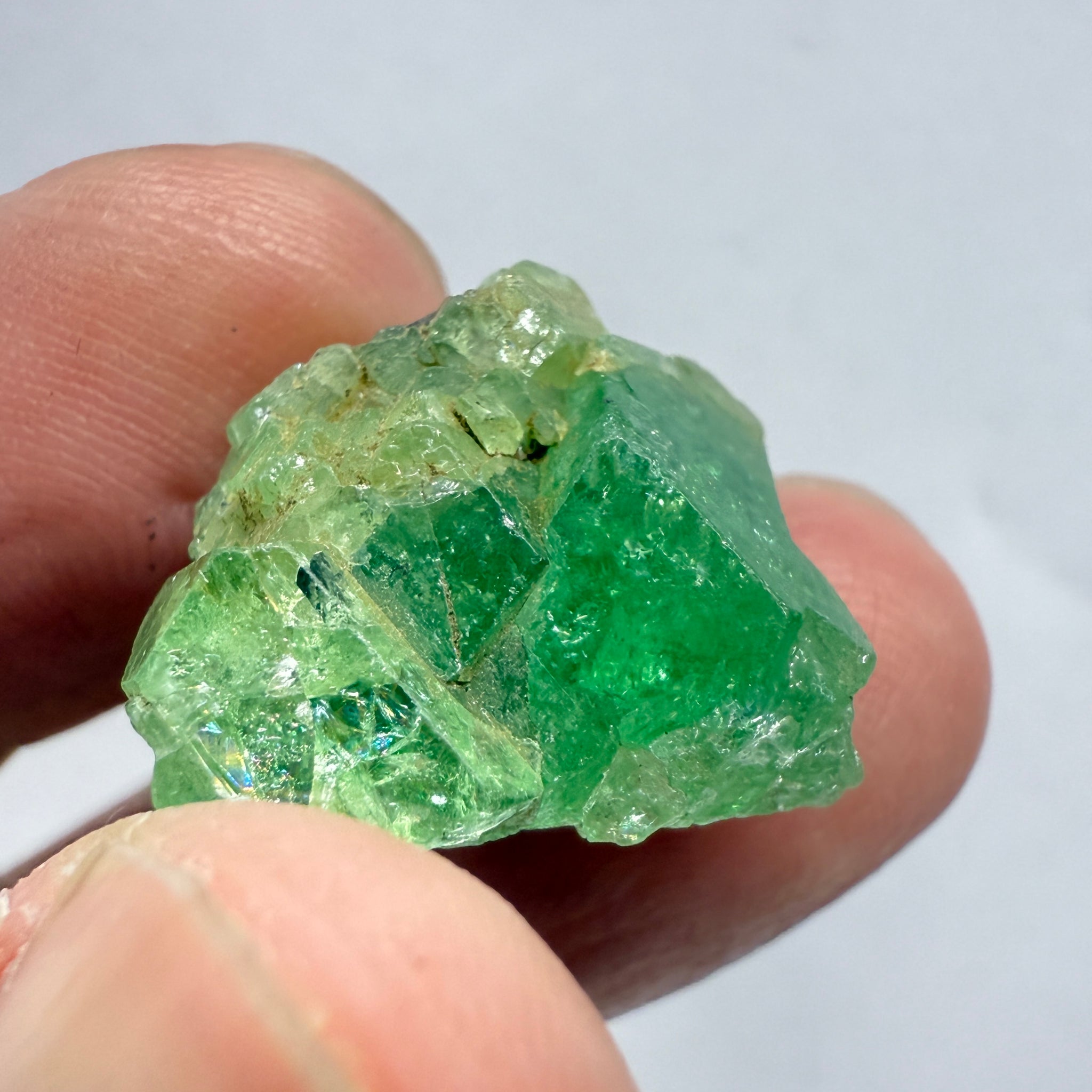 Tsavorite Crystal on Matrix. 31.22ct, Merelani. Tanzania, Untreated Unheated