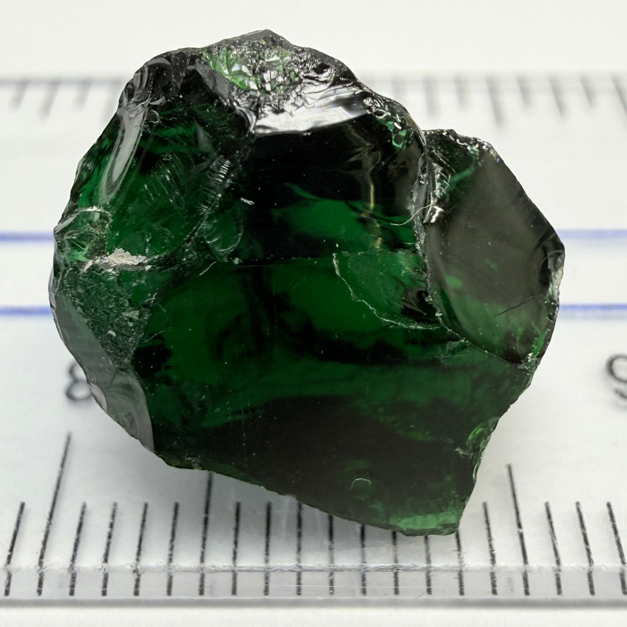Chrome Tourmaline - dark stone, 12.48ct, Laletema, Tanzania, Untreated Unheated, vvs-if