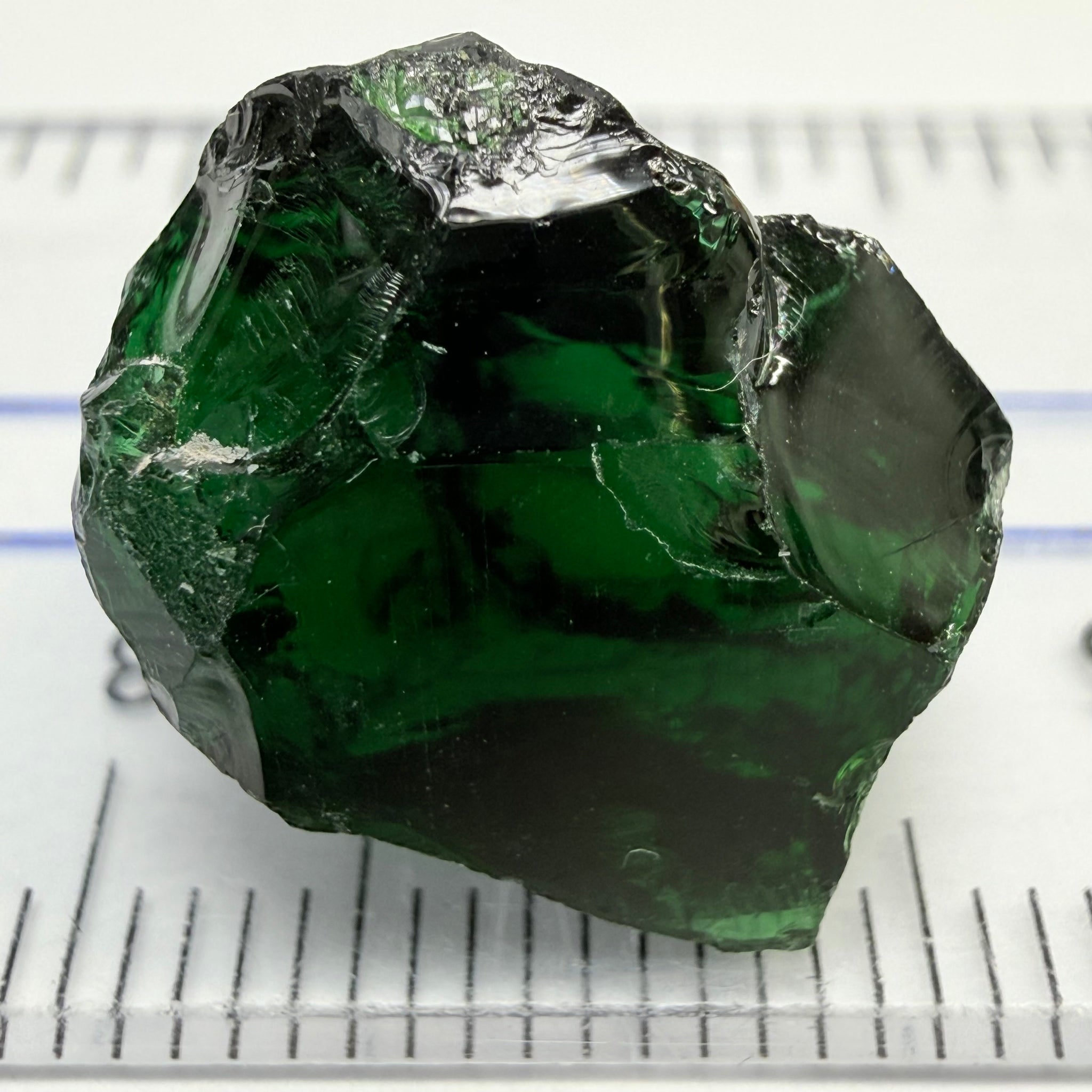 Chrome Tourmaline - dark stone, 12.48ct, Laletema, Tanzania, Untreated Unheated, vvs-if