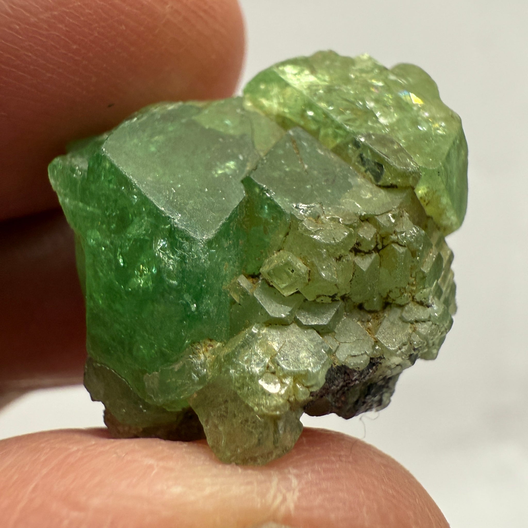 Tsavorite Crystal on Matrix. 31.22ct, Merelani. Tanzania, Untreated Unheated