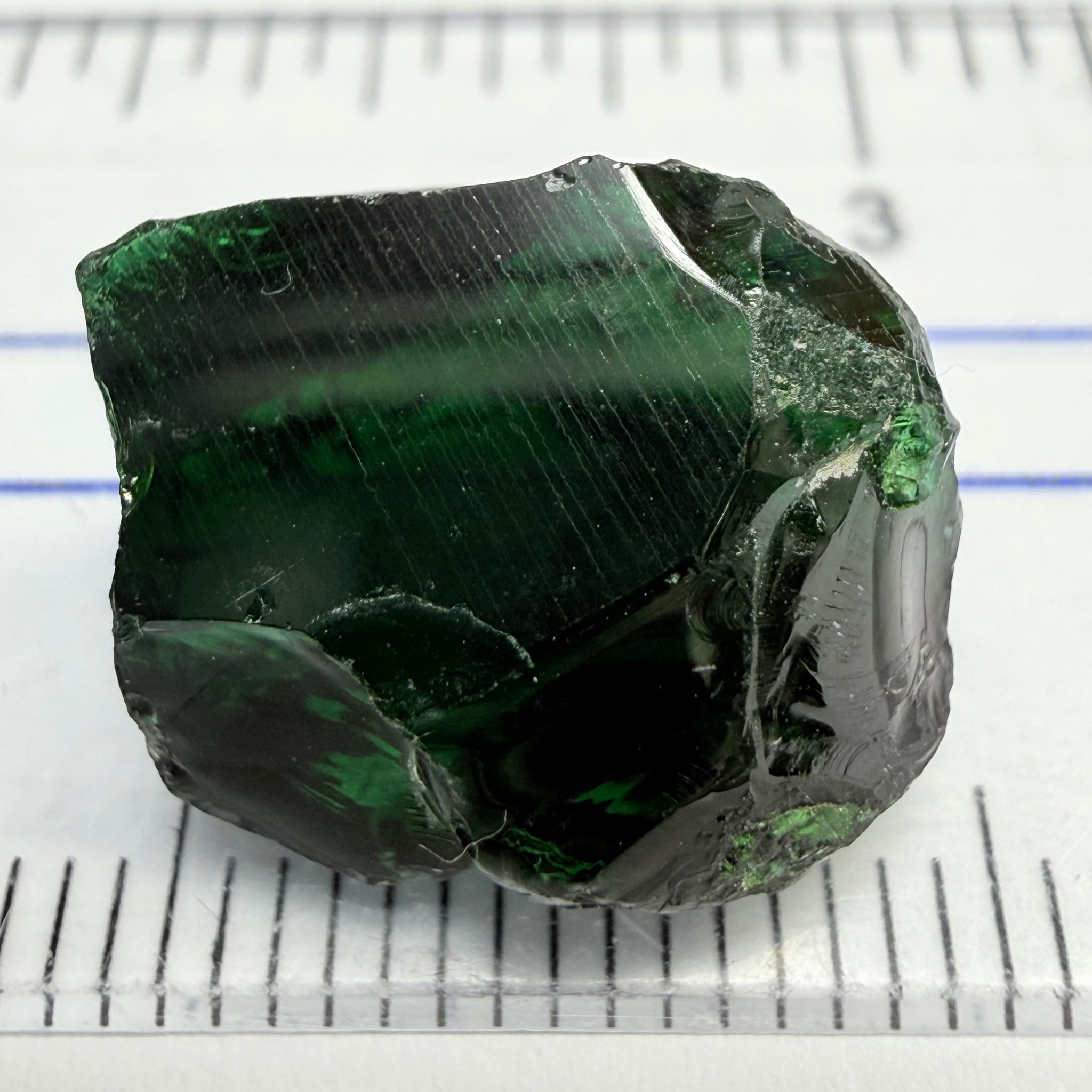 Chrome Tourmaline - dark stone, 12.48ct, Laletema, Tanzania, Untreated Unheated, vvs-if