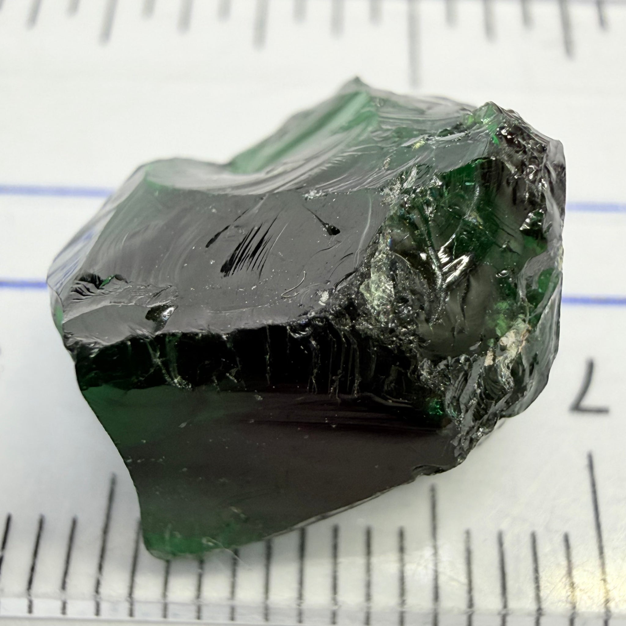 Chrome Tourmaline - dark stone, 12.48ct, Laletema, Tanzania, Untreated Unheated, vvs-if