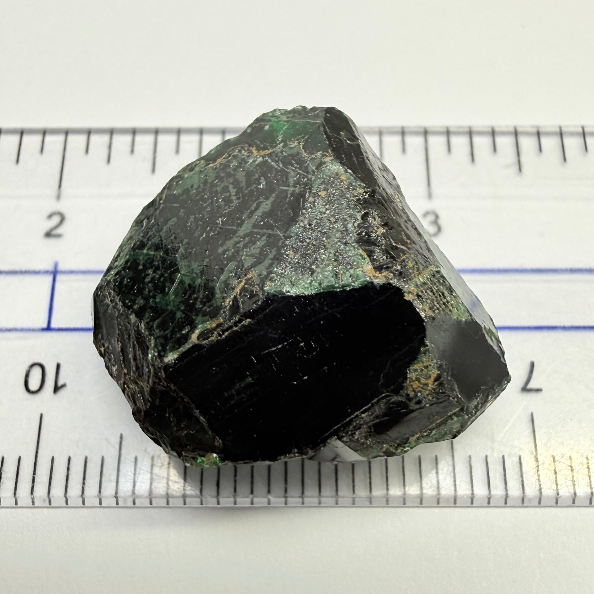 Chrome Tourmaline - very very dark, 38.47ct, Laletema, Tanzania, Untreated Unheated, vvs-if, but very dark unless you find a way to heat it to lighten the colour