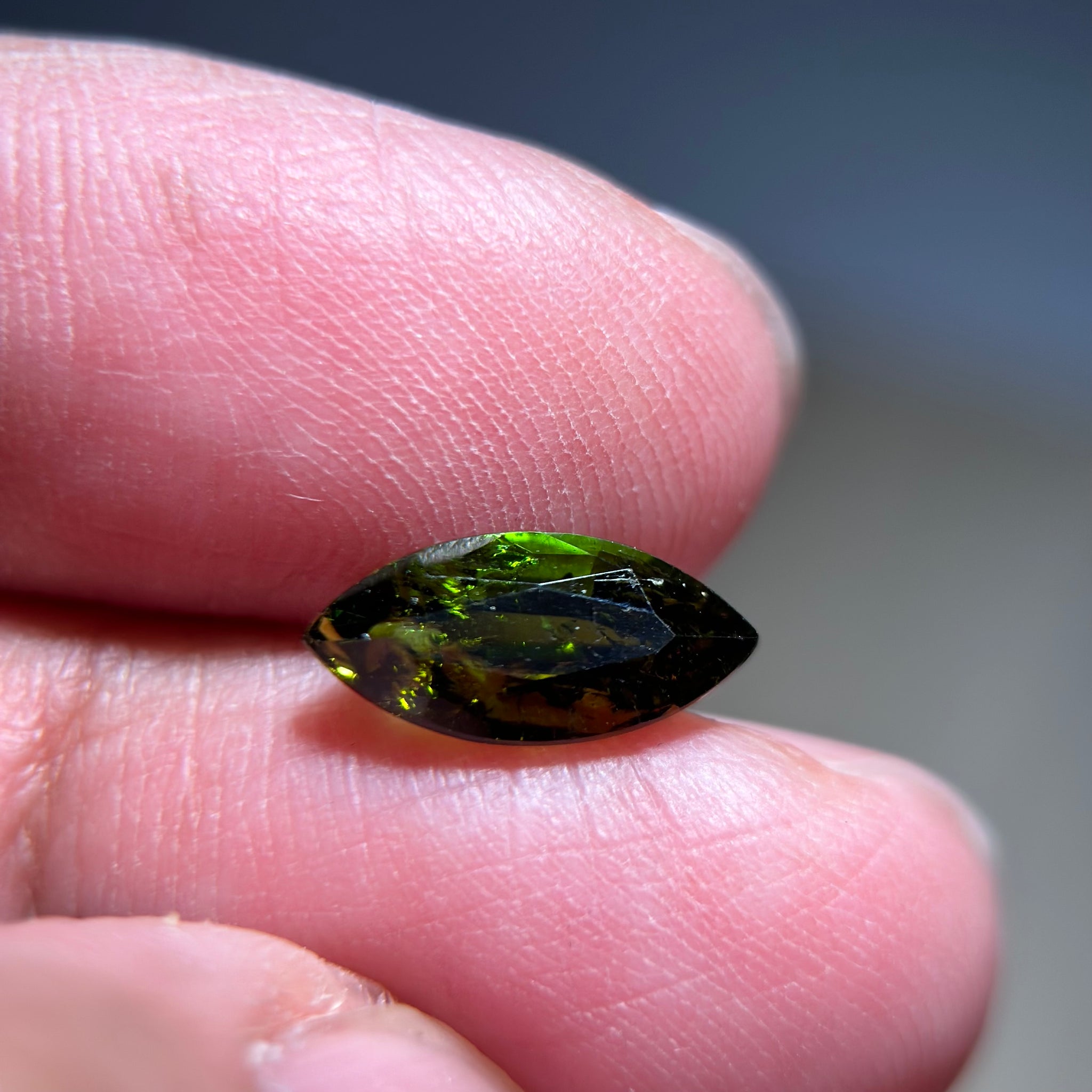 Chrome Tourmaline, 2.00ct, Tanzania, Untreated Unheated, native cut, included